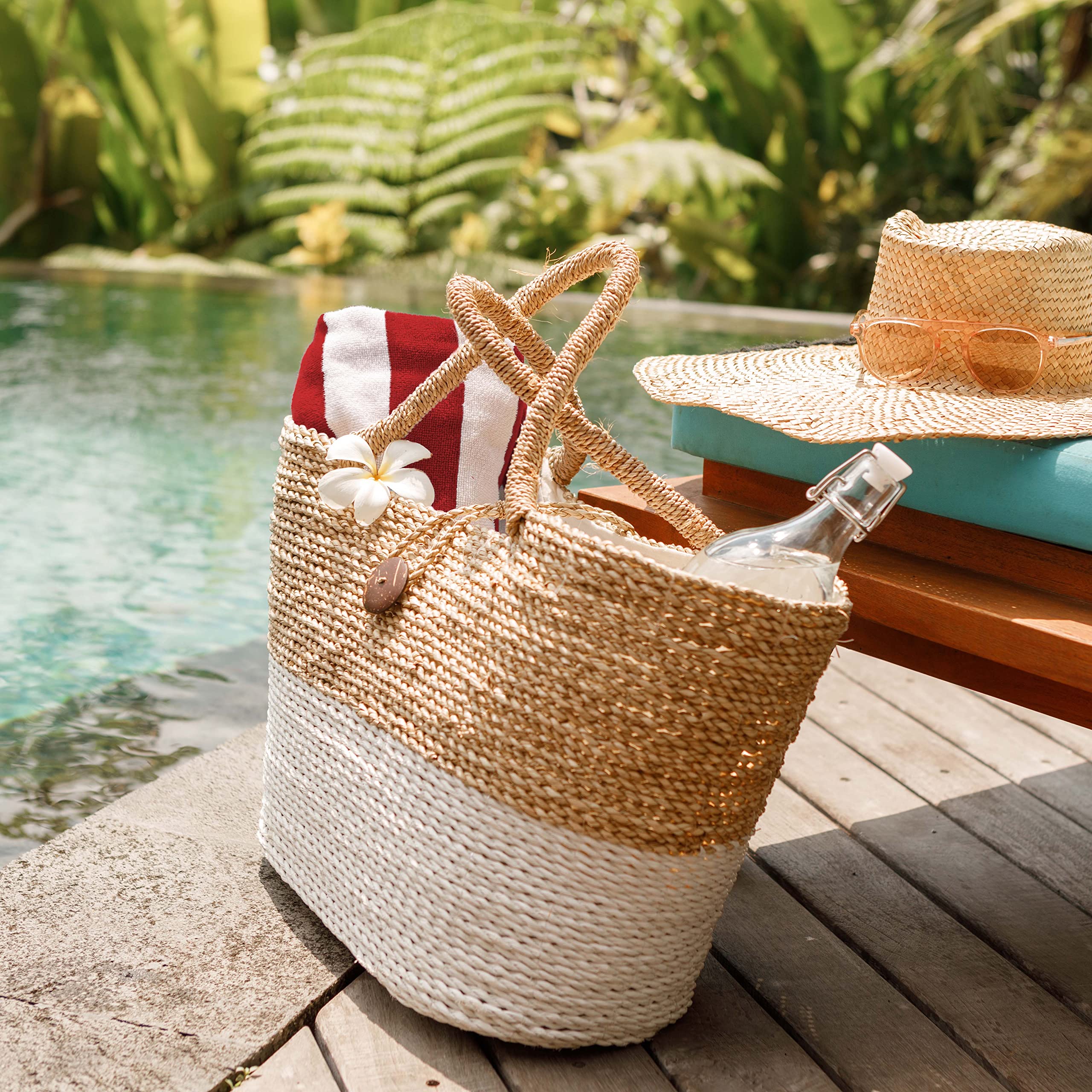 Sweet Needle Strandtücher – Cabana Striped Classic, 100% Baumwoll-Frottee, ringgesponnenes Pooltuch, schnell trocknend, 450 g/m², 2 Stück, für Erwachsene (Vielfalt – 4 Stück, 76 x 152 cm)