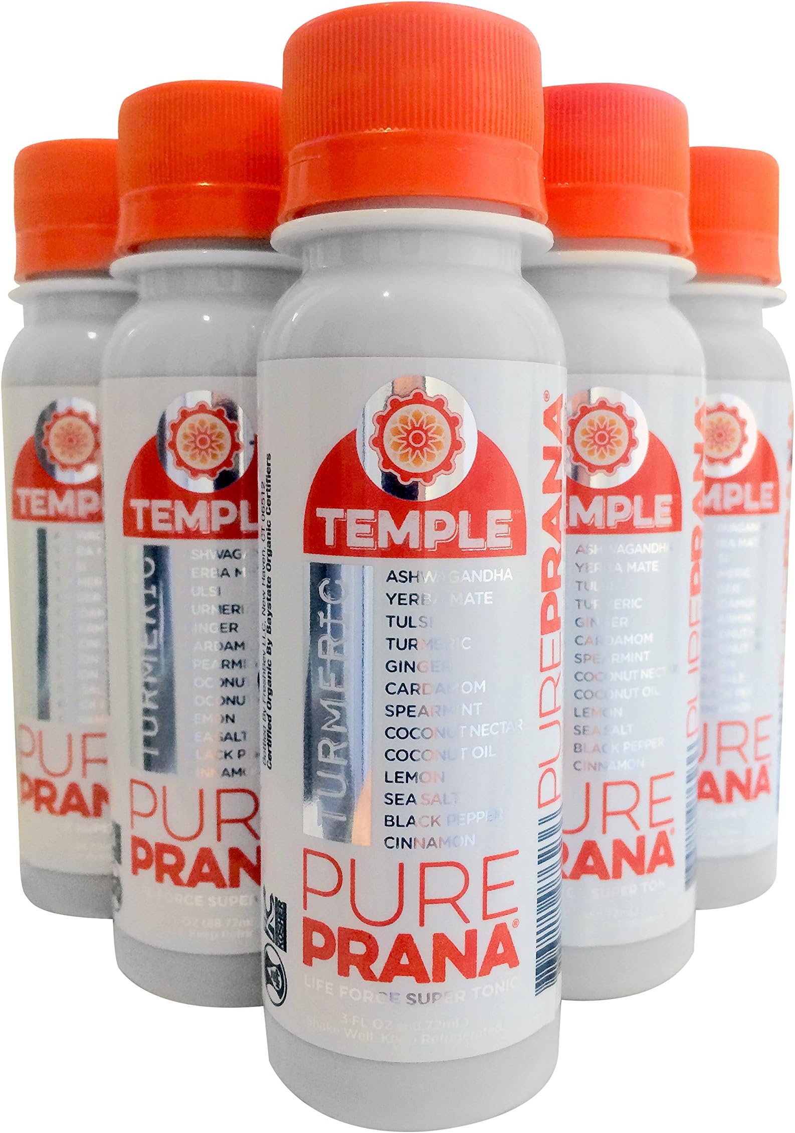 Temple Turmeric PurePRANA Energy Shot (3 Oz) Case of 6