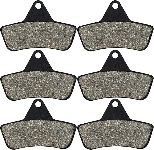 AHL FA271 - Pastillas de freno semimetálicas delanteras o traseras para la mayoría de modelos ARCTIC Cat 1996-2004, paquete de de 3, Negro