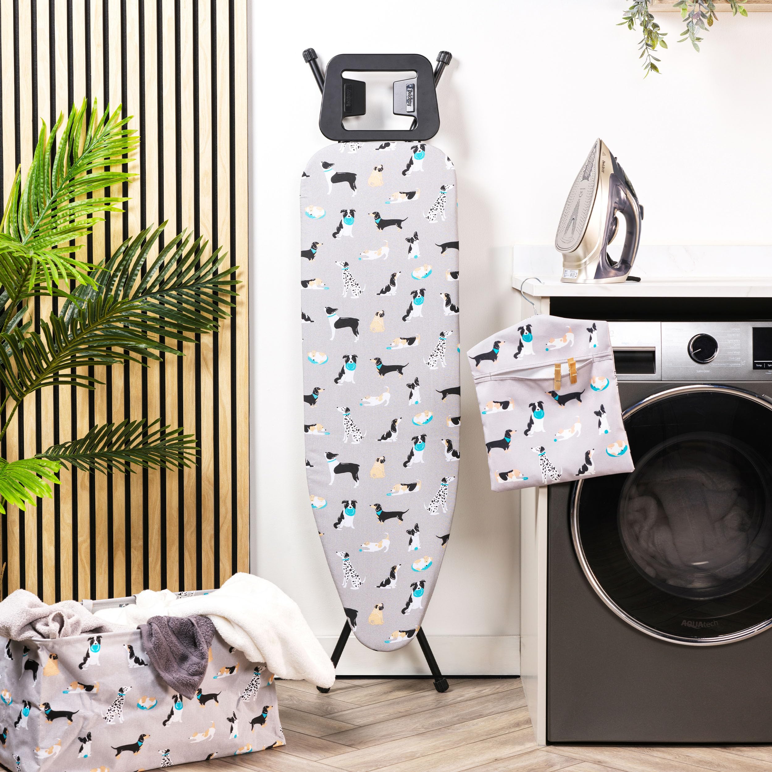 Beldray LA032005LEMFEU7D Lemon Print Peg Bag – zawieszony na linii, organizacja kolków, latwy wieszak przechowywania, miesci do 100 torebek, do uzytku wewnatrz/na zewnatrz, 33 x 30 cm