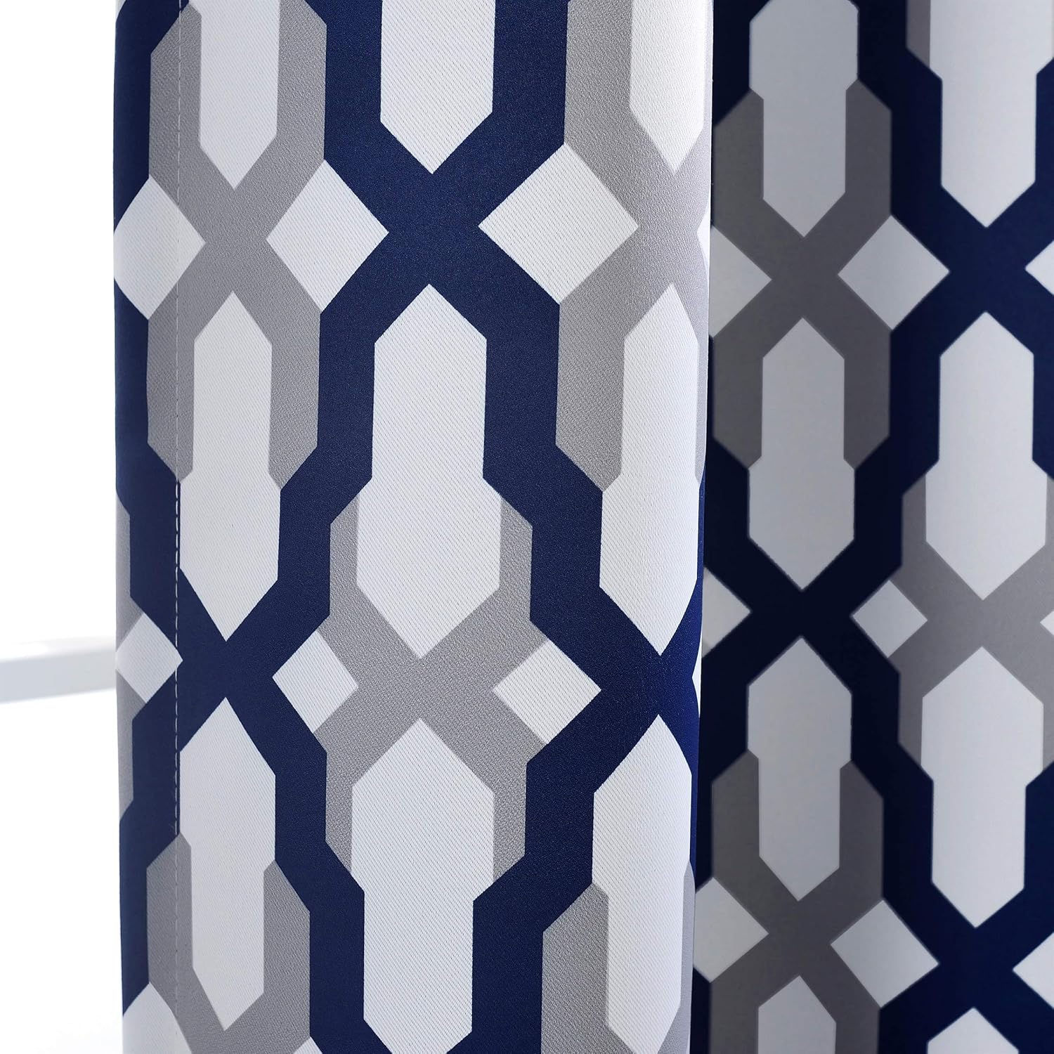 Bеѕt Cуbеr Mоndау 🔥 DriftAway Mason Thermal Blackout Grommet Window Curtains Geometric Trellis Pattern 2 Panels Each 52 Inch by 120 Inch Navy Suреr Chеар 🛒 DriftAway Mason Thermal Blackout Grommet Window Curtains Geometric Trellis Pattern 2 Panels Each 52 Inch by 120 Inch Navy