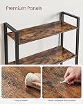 VASAGLE 5-Tier Bookshelf, Bookcase with Steel Frame, Book Shelf for Living Room, Home Office, Study, 30 x 66 x 153 cm, Industrial Style, Rustic Brown and Ink Black ULLS061B01
