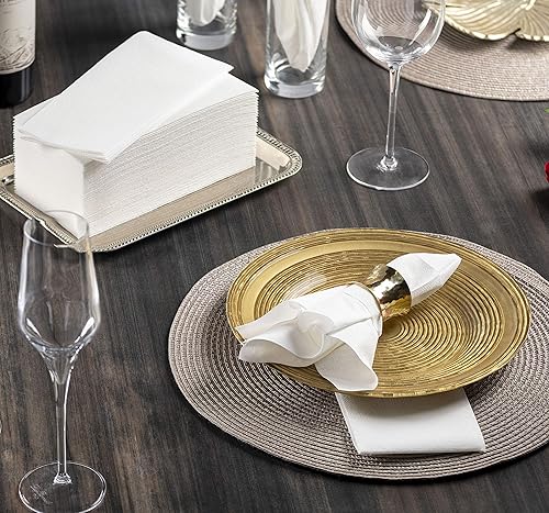 Miniatura 4 de Toallas desechables de lino para invitados, 12 x 17 pulgadas, hechas en Estados Unidos, servilleta de papel suave y absorbente para baño, cocina o