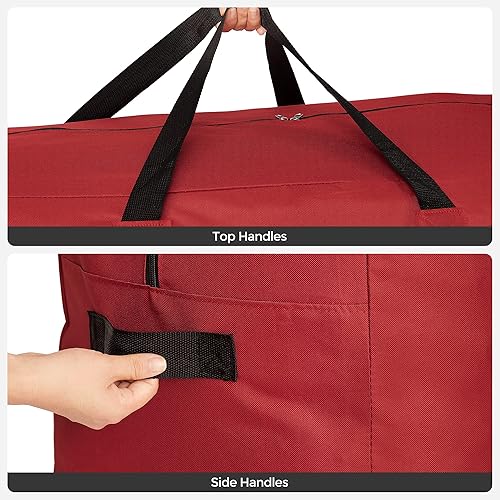 Miniatura 6 de SONGMICS Bolsa de almacenamiento para árbol de Navidad, hasta 9 pies, tela Oxford 600D resistente al desgaste, contenedor de almacenamiento para