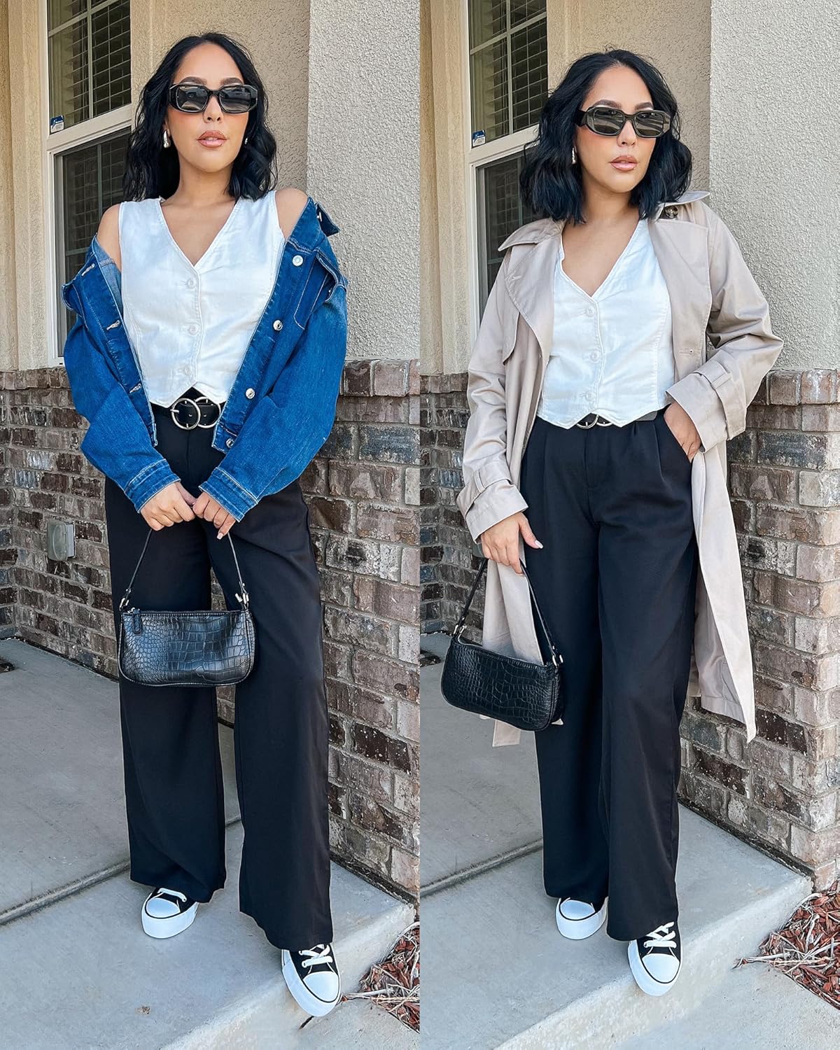 luvamia Jean Vests for Women Crop Denim Top Button Down Waistcoat Vest Tank Tops Fashion Casual Sleeveless Jacket - Image 3