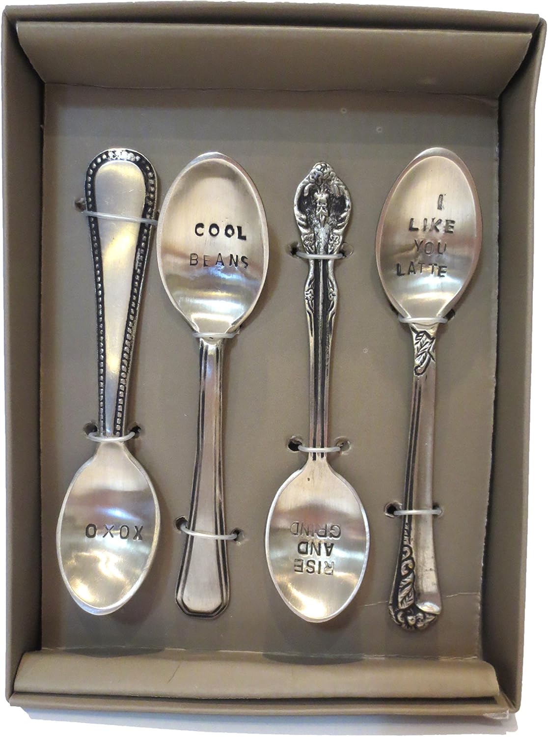 Shiraleah Cool Beans Stamped Cocktail Spoon Set of 4