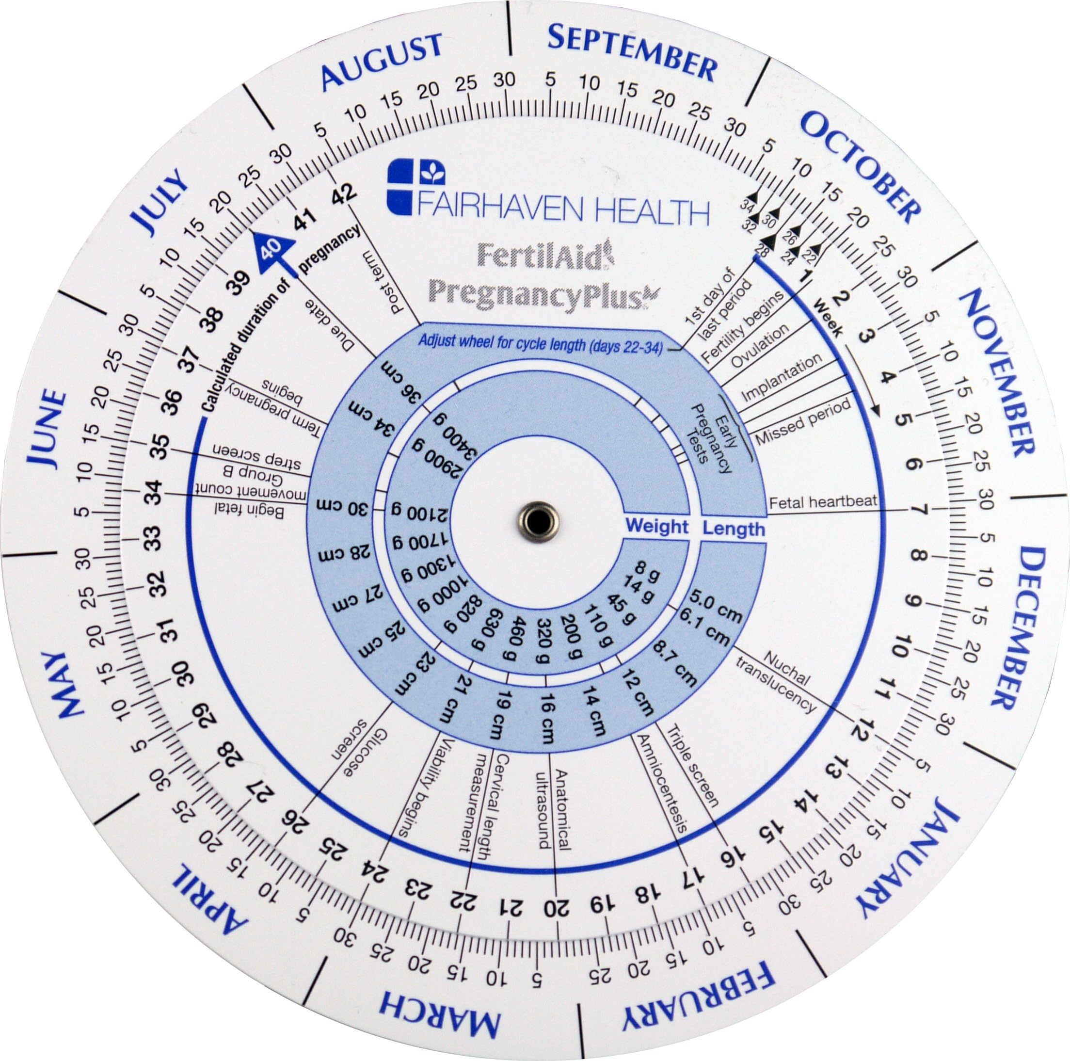 Fertilaid Ovulation Calendar & Pregnancy Wheel (Designed by Doctors)