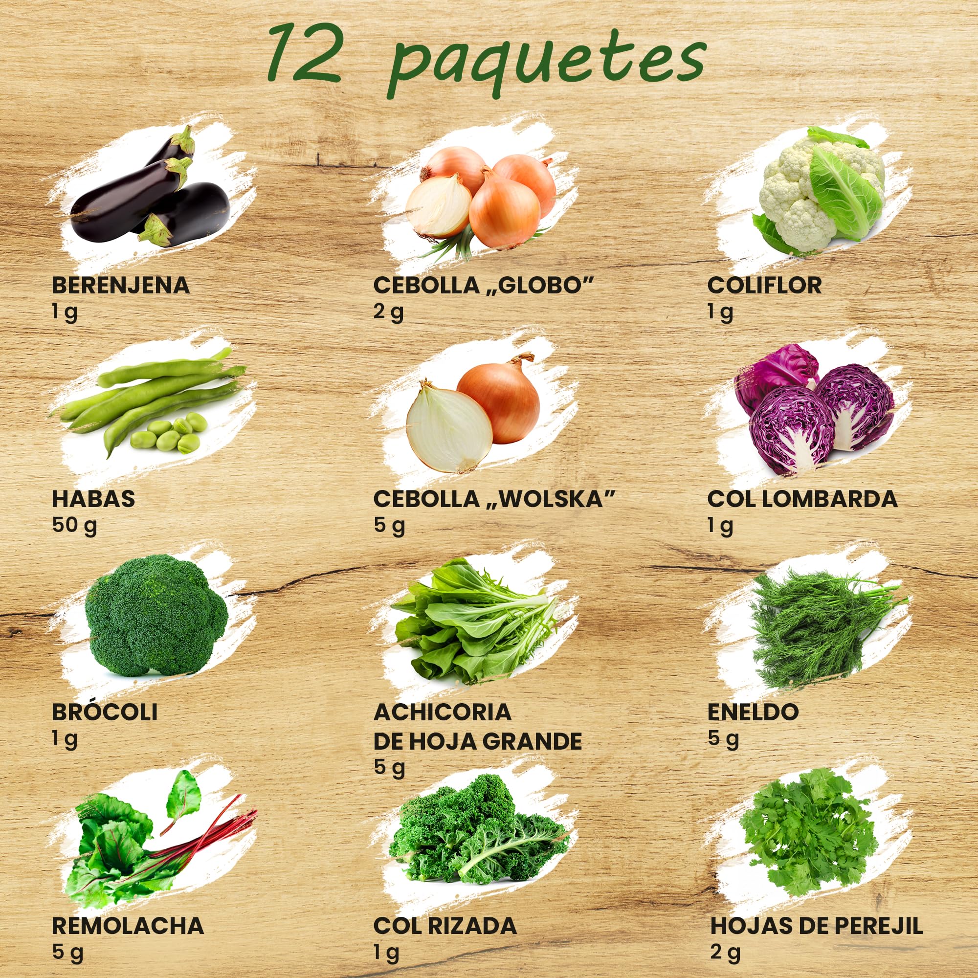 TORAF set de semillas de hortalizas 5x12 pack, kit semillas huerto semillas ecologicas para cocina, balcón y jardín, berenjena, remolacha, cebollas, col, eneldo, coliflor y otros, owngrown