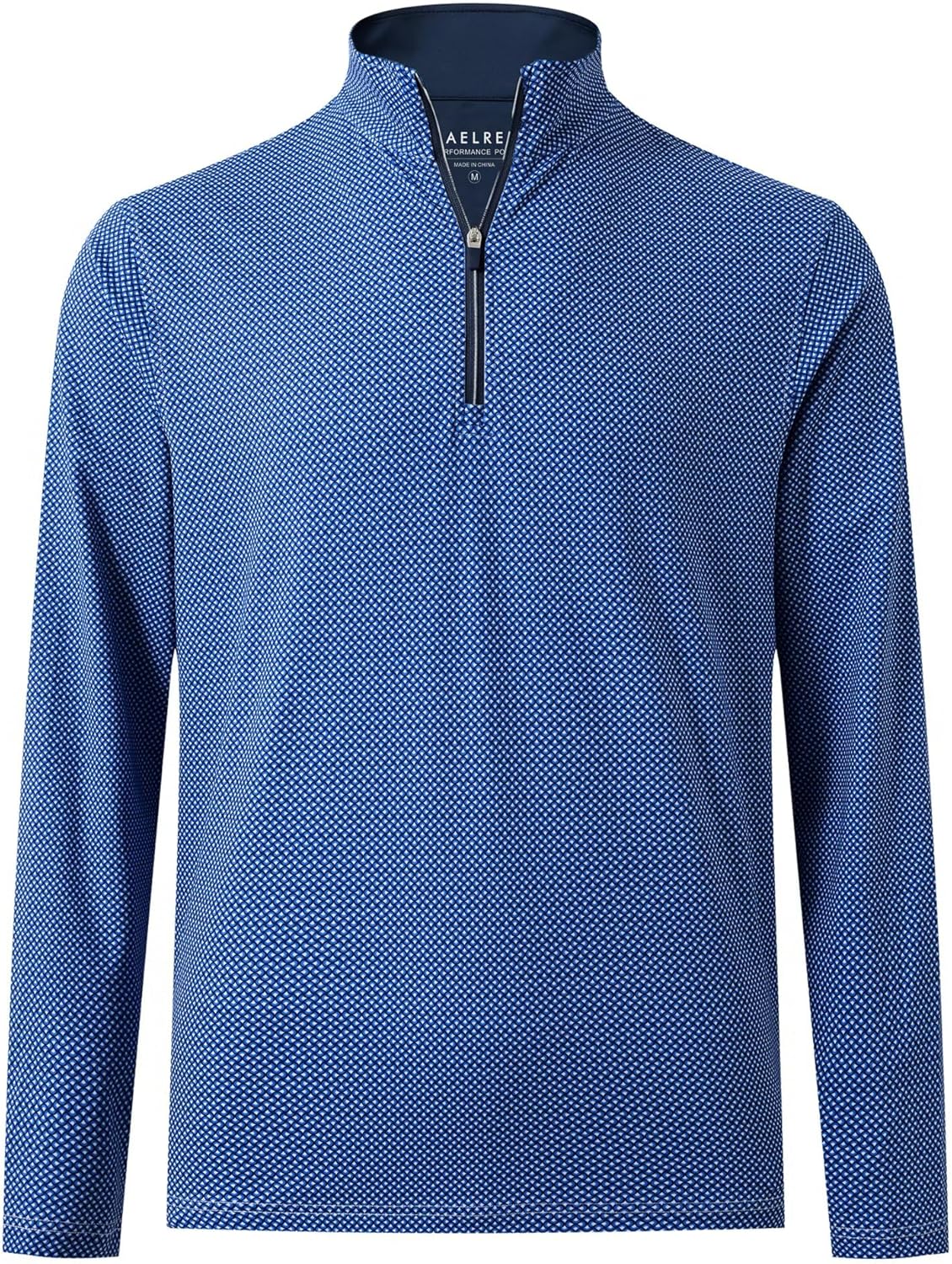 M MAELREG Quarter Zip Golf Pullover Men Dry Fit Long Sleeve Performance Wicking 1/4 Zip Full Print Pullover Mens Sweatshirt