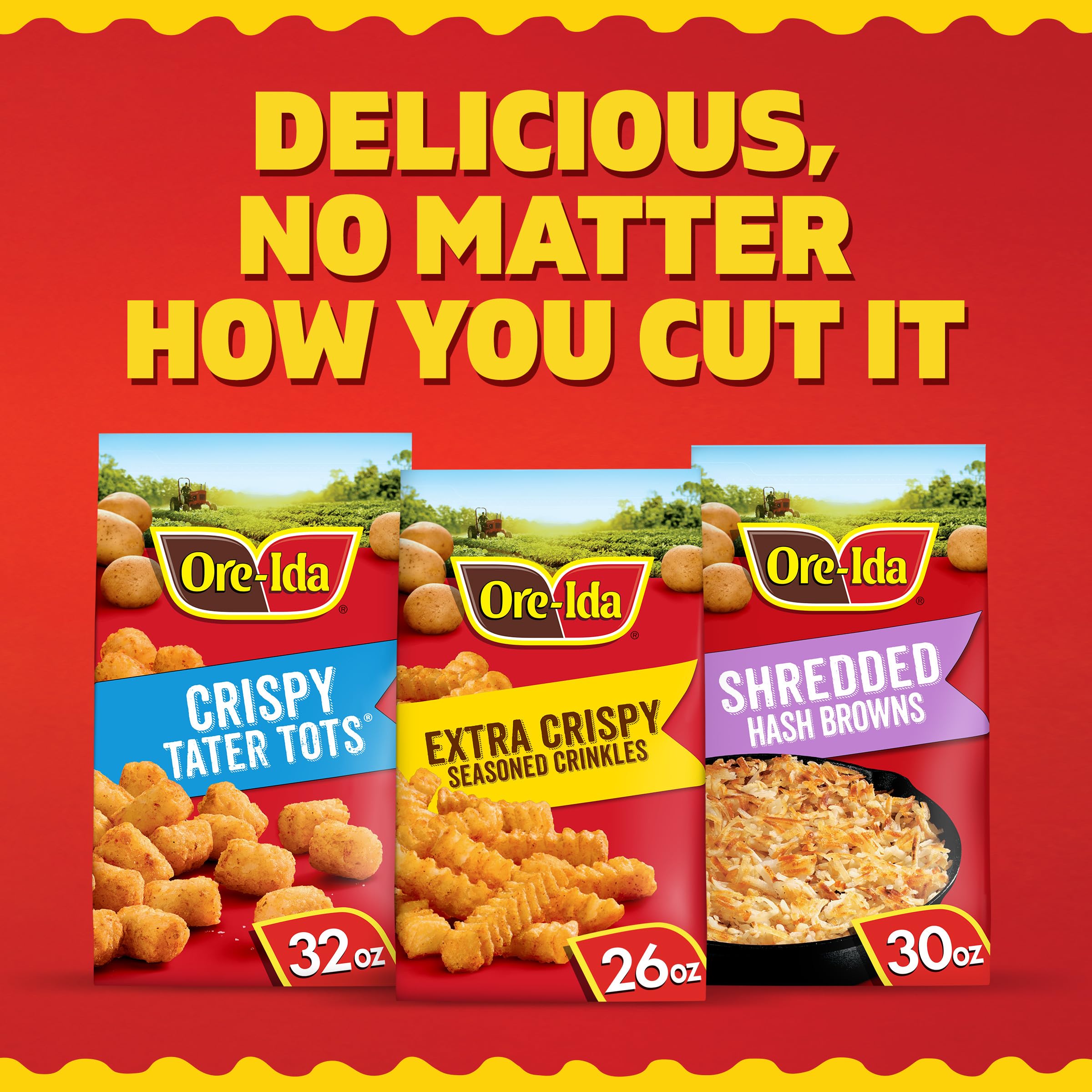 Ore-Ida Extra Crispy Seasoned Crinkles French Fries Fried Frozen Potatoes 26 oz Bag — view 9