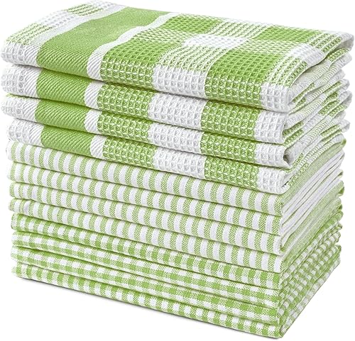 Miniatura 65 de LANE LINEN Juego de toallas de cocina y paños de cocina de 12 piezas - 100% algodón, toallas de cocina y de té de secado rápido de 18" x 28