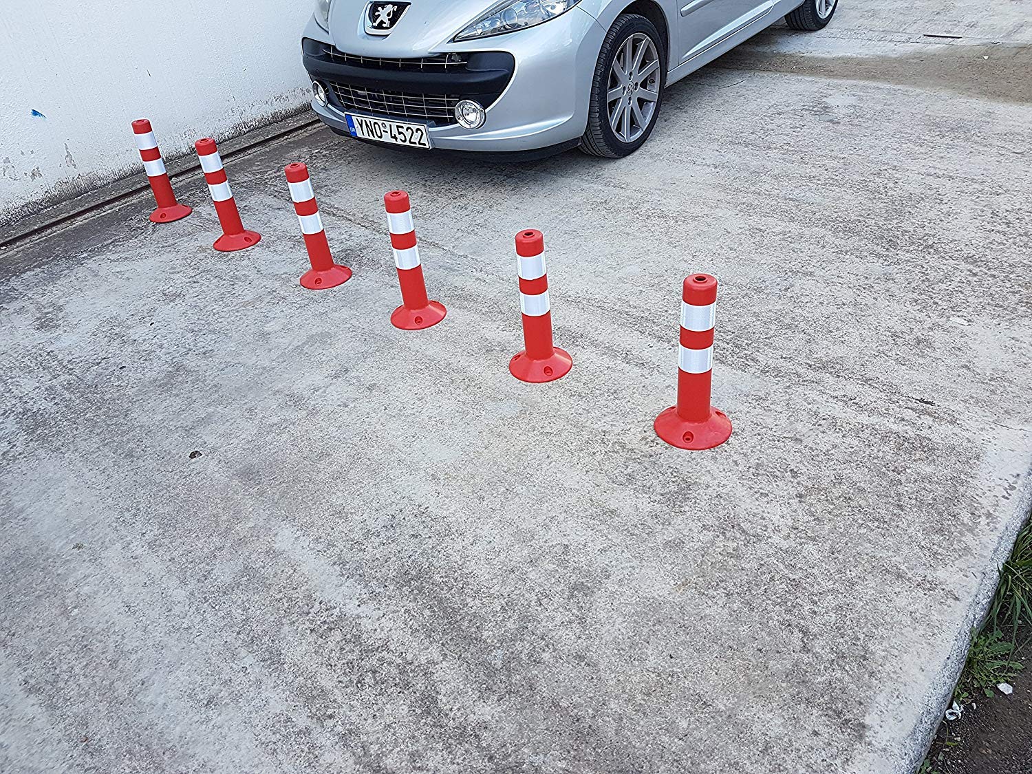 Postes Flexibles Rojo Blanco 45 cm (Paquete de 2)