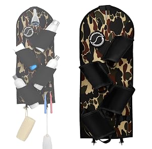 The Shower Surfer Shower Bath Caddy - Rust Proof Soft Neoprene Fabric Green Camo Camouflage