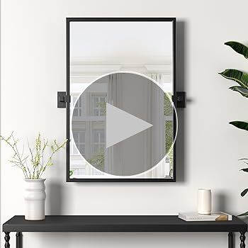 Amazon.com: NXHOME 24x36 Inch Pivot Mirror Black Metal Frame