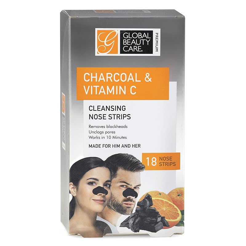Global Beauty Care Tiras para o Nariz com Carvão e Vitamina C, 18 unidades