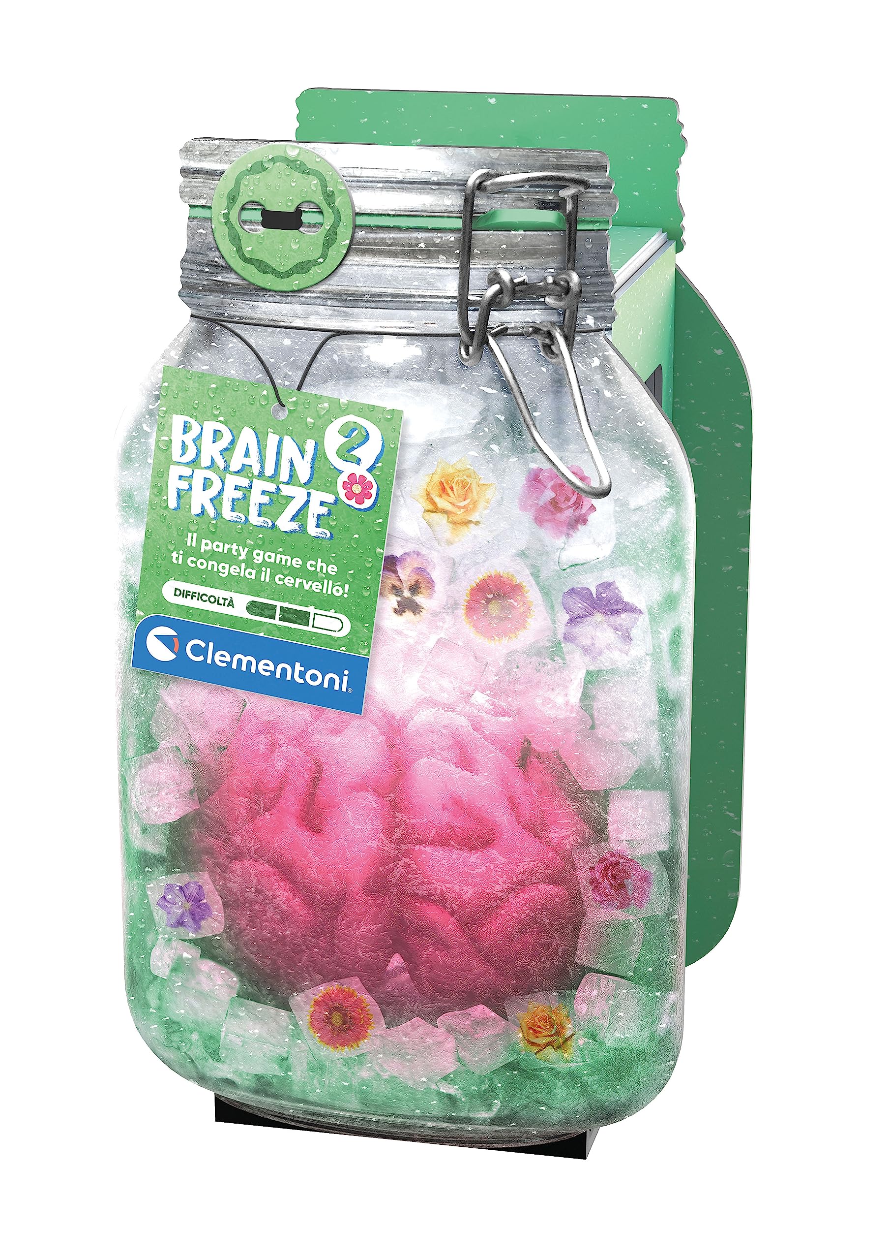 Clementoni - Brain Freeze Fiori, Gioco da Tavolo con Cubi Rompicapo, per Bambini 8+ Anni e Tutta la Famiglia, Sfide di Logica e Osservazione, 1-4 Giocatori, Made in Italy, Lingua Italiana, 16781