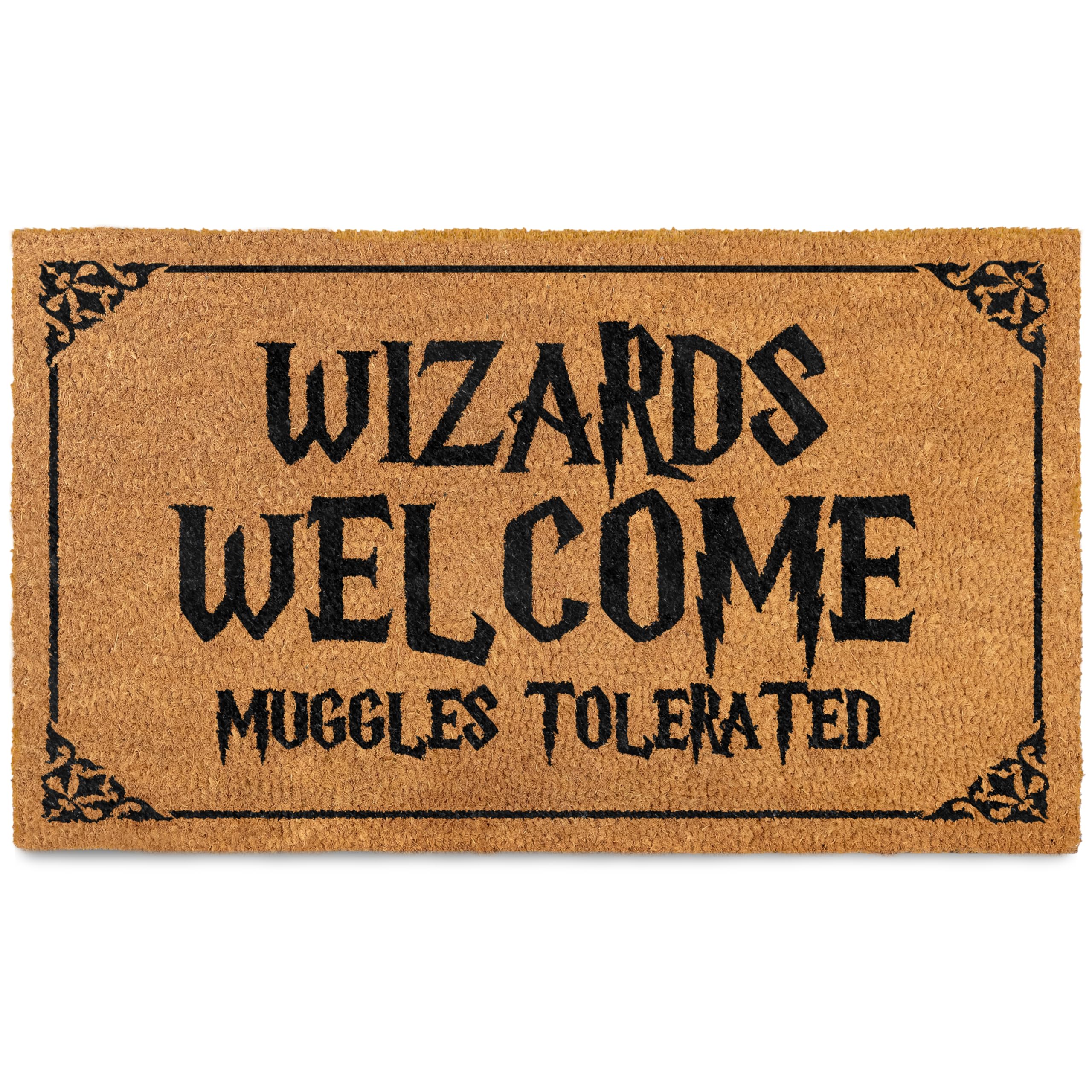 MAINEVENT Wizards Welcome Tolerated Potter Door Mat 30x17 Inch, Potter Doormat, Potter Welcome Mat, Potter Outdoor Decor, Funny Nerd Gift, Nerd Welcome Mat, Geek Decor, Nerdy Decor, Geek Door Mat