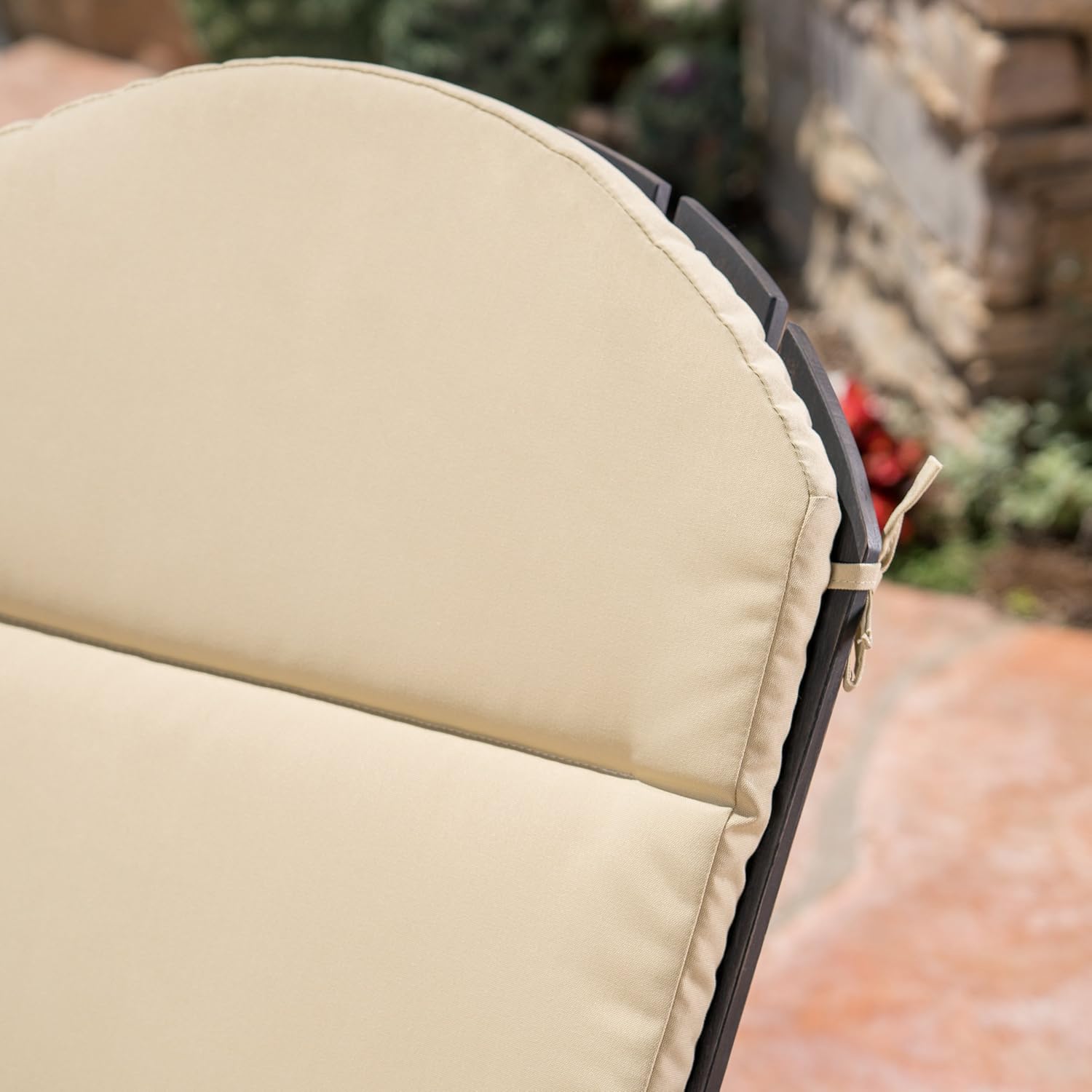 GDFStudio Noble House Malibu Wood Adirondack Chair with Cushion (Set of 2) Dark Gray/Khaki