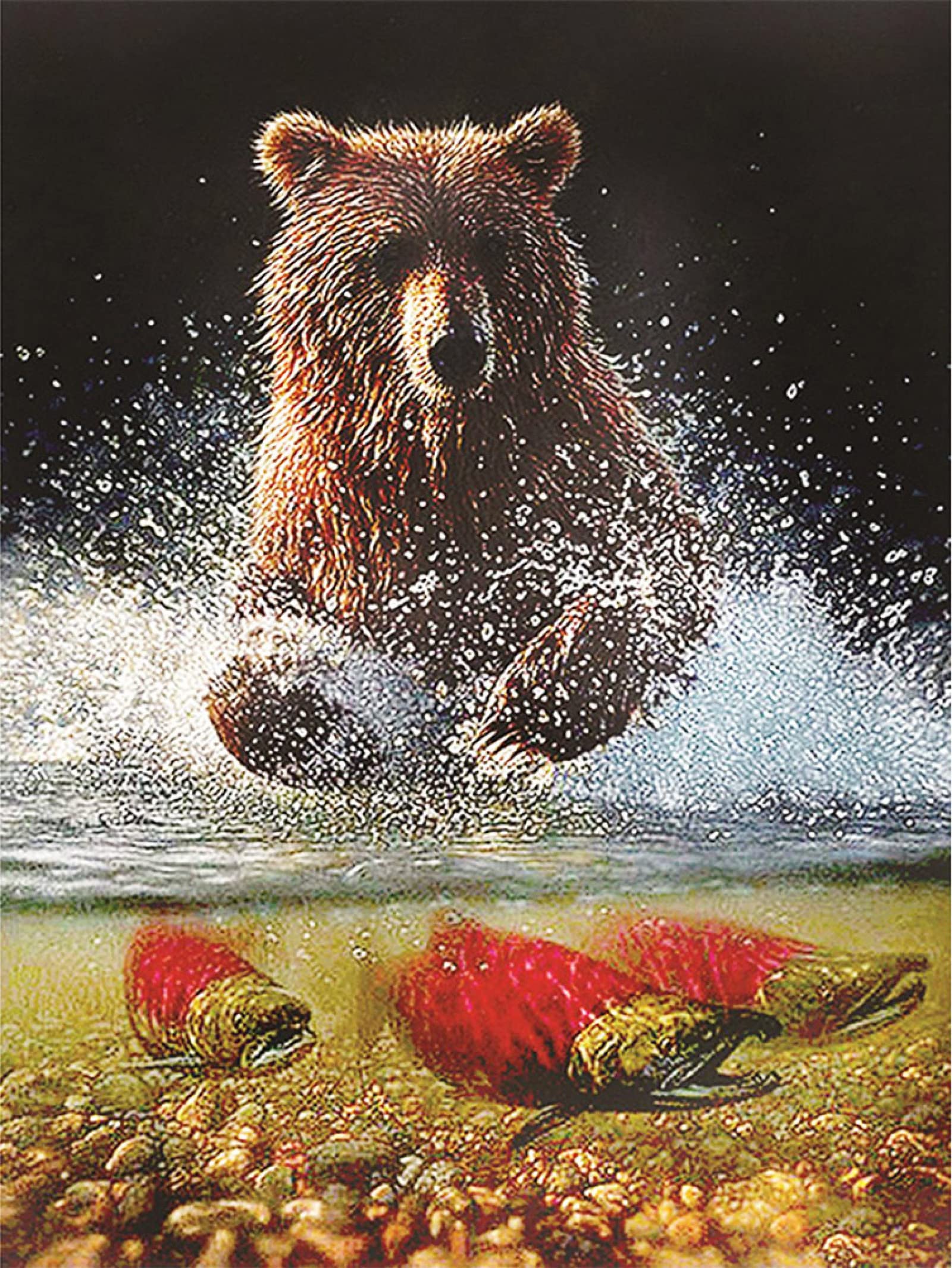 Broderie diamant ours 5D DIY mosaïque animaux kit complet point de croix strass loisirs créatifs