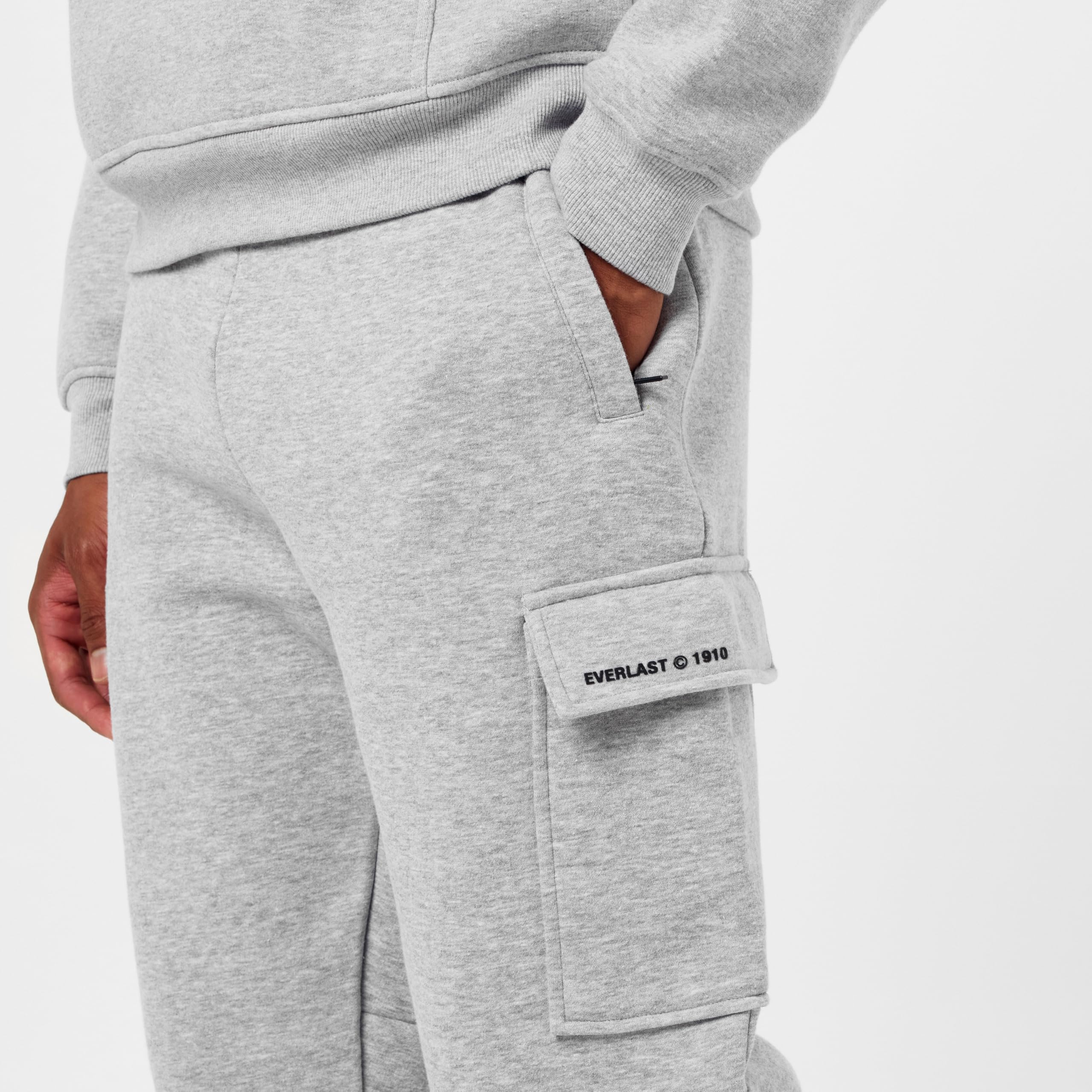 Everlast Męskie spodnie dresowe cargo | spodnie dresowe dla mężczyzn z kieszeniami, polarowe joggery, spodnie treningowe i rekreacyjne