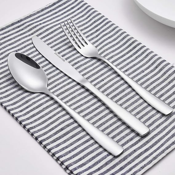 Eslite 60-Piece Silverware Set,Stainless Steel Flatware Set for 12