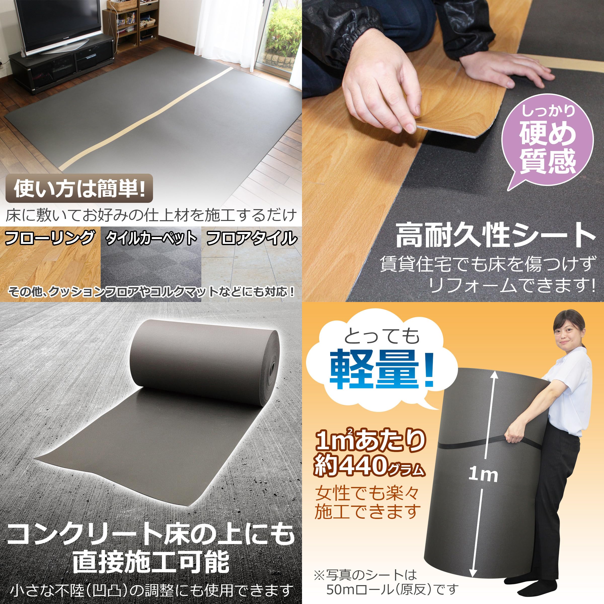 Amazon.co.jp: DIY STYLE 防音 断熱 下地材 床デコシート 現状復旧用 