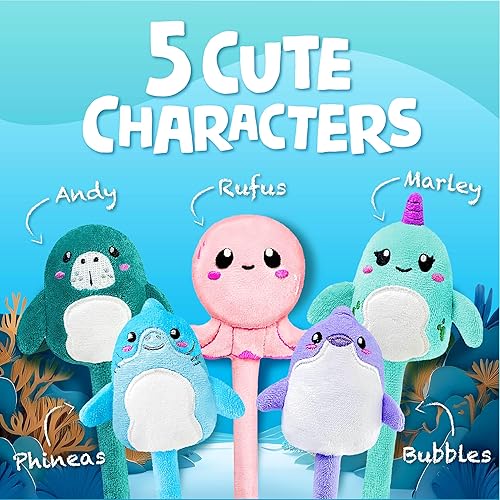 Vista 21 de BUNMO, Squishy Scribblers - Bolígrafos geniales, bonitos, Kawaii, esponjosos, para niños, niñas y adolescentes Animales lindos