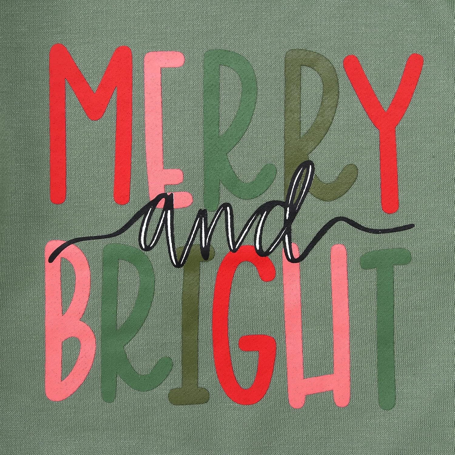 GLIGLITTR Toddler Baby Girl Christmas Sweatshirt Kid Merry And Bright Shirt