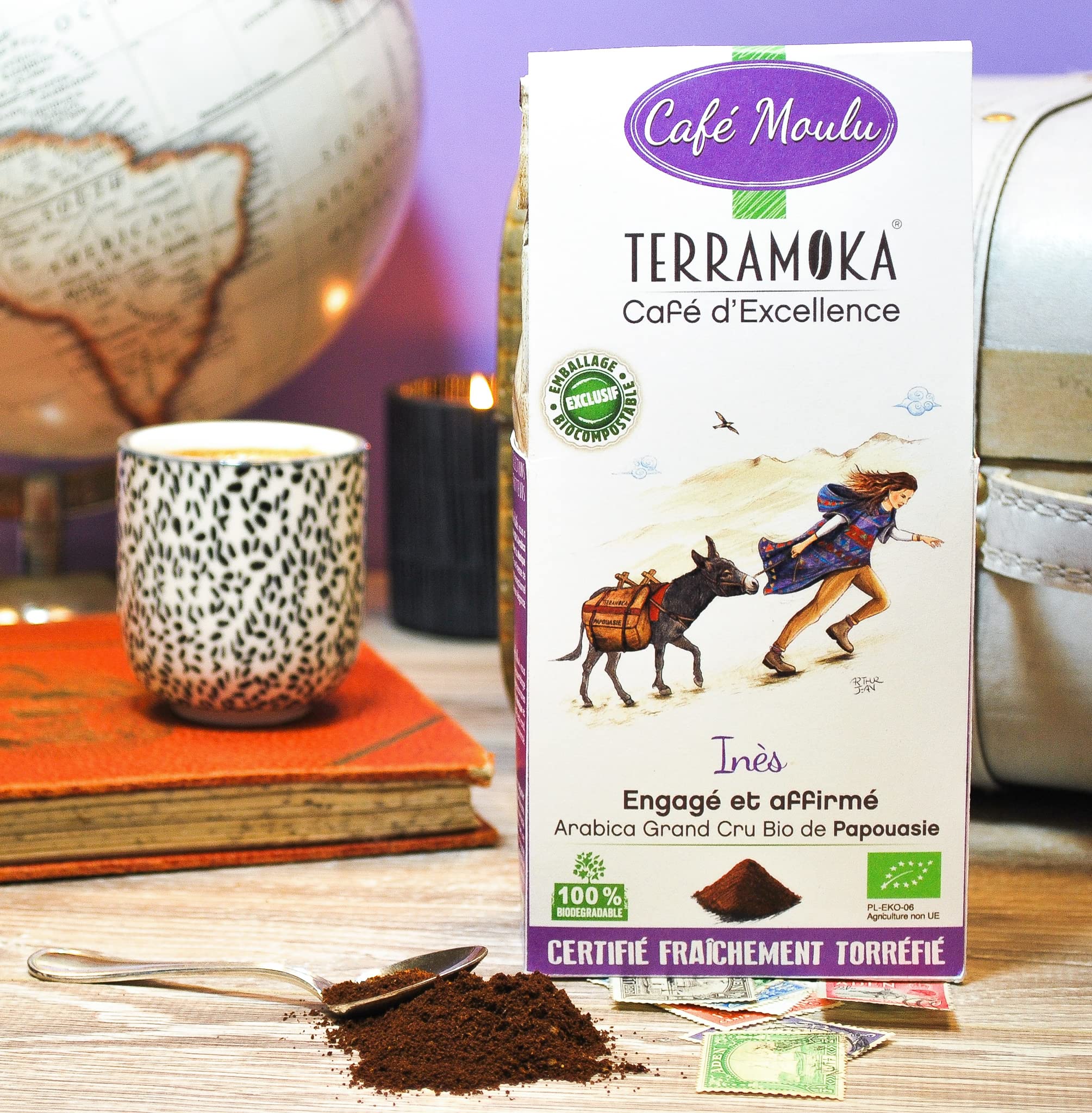 TERRAMOKA - Exzellenter gemahlener Bio-Kaffee - Probierpaket - Mix 7 Café Grand Cru - Gemahlener Kaffee 1750g (7 * 250g) - In Frankreich geröstet