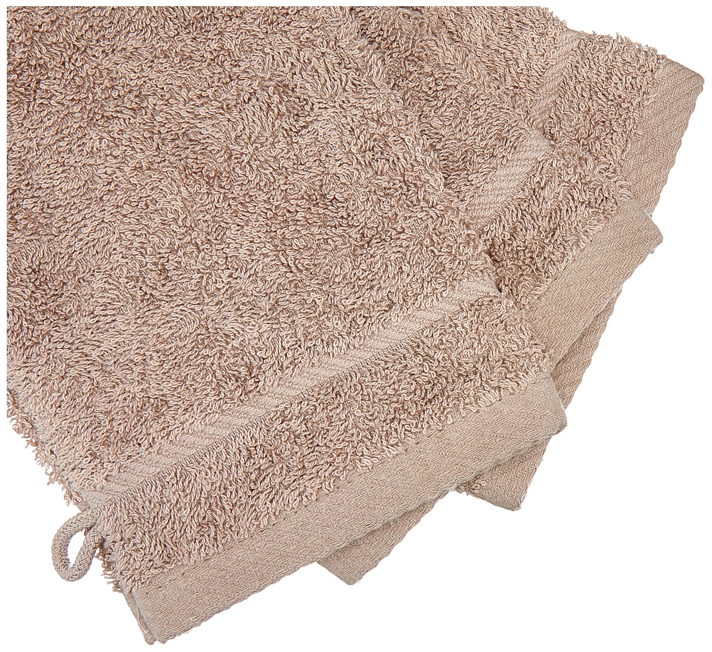Lot de 6 lavettes De Witte Lietaer 194829 en coton gris clair, mesurant 15 x 22 cm, idéales pour un usage quotidien.