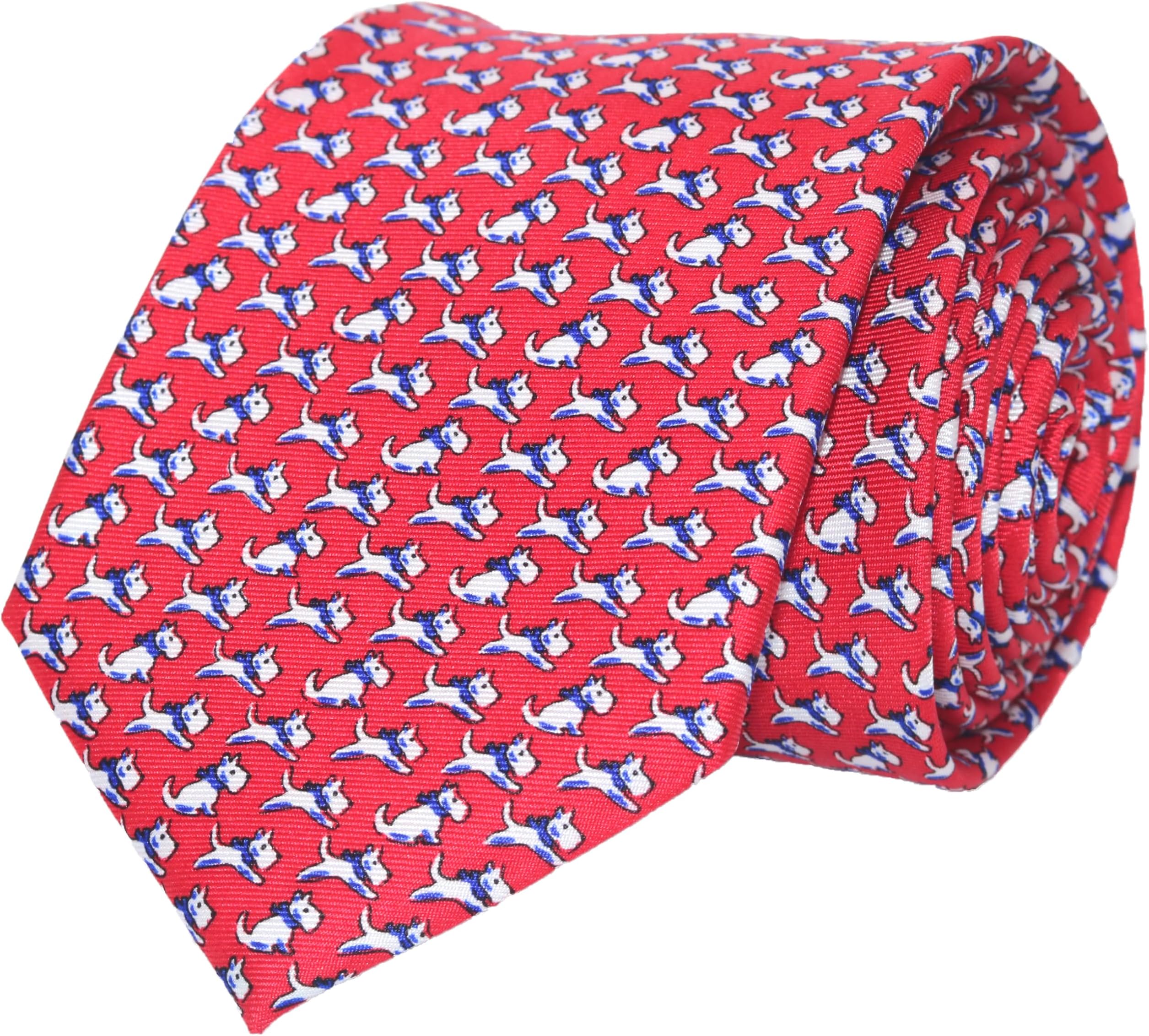 100% Silk Ties for Men Handmade Neckties with Animal Printed Patterns+Gift box …