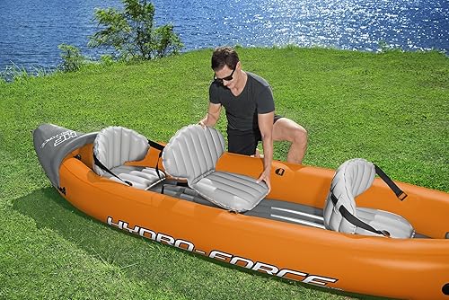 Miniatura 5 de Hydro-Force Ventura Elite X1 - Juego de kayak inflable de 9 pies 2 pulgadas x 34 pulgadas, se adapta a 1 adulto, incluye barco, paleta de aluminio,