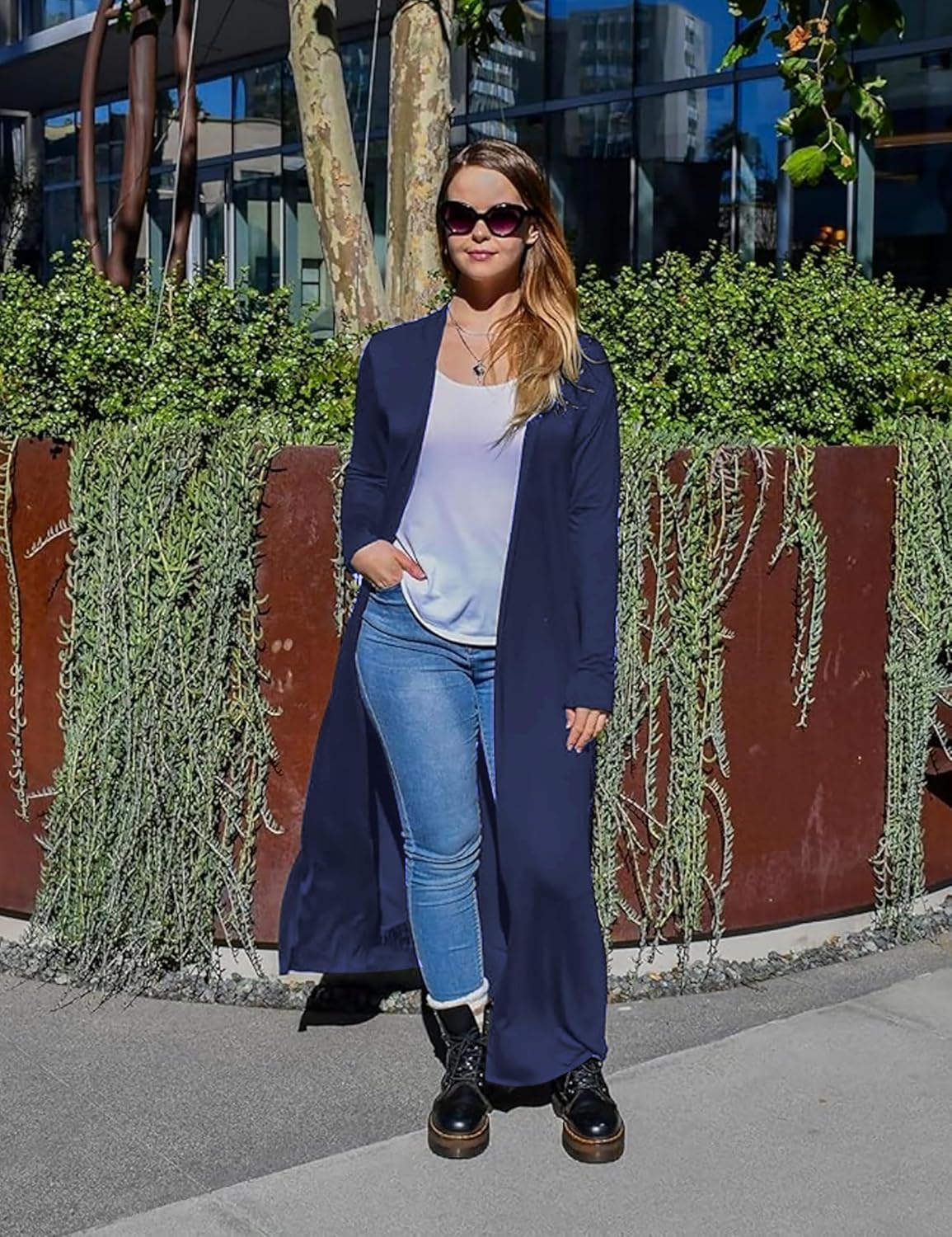 Isaac Liev Maxi Cardigan Duster Sweater – Women's Extra Long Open Front Full Length Lightweight Cardigans Dusters Sweaters - Image 7