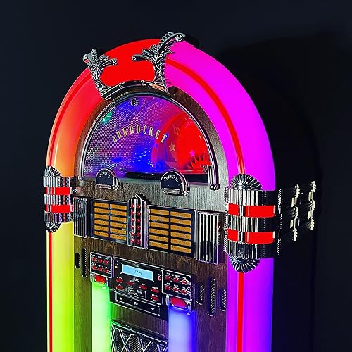 Miniatura 4 de Saturn V - Jukebox reproductor de discos de vinilo de tamaño completo Bluetooth USB SD Reproductor de CD Radio Retro Classic Jukebox (Saturn V +