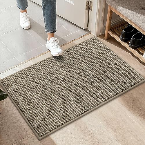 BEQHAUSE 20'x32' Entryway Rug Indoor Door Mat Non-Slip Washable,Light Beige