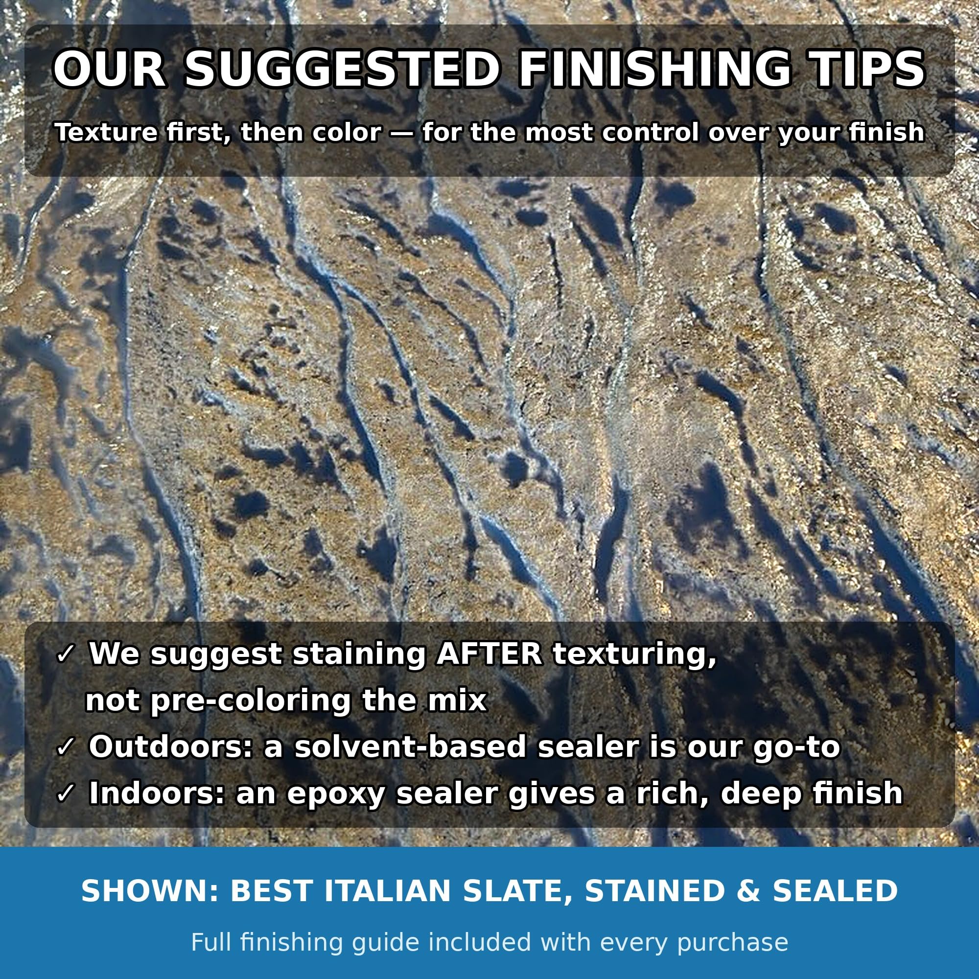 Italian Slate Concrete Roller Stamp - Stunning Designs -11