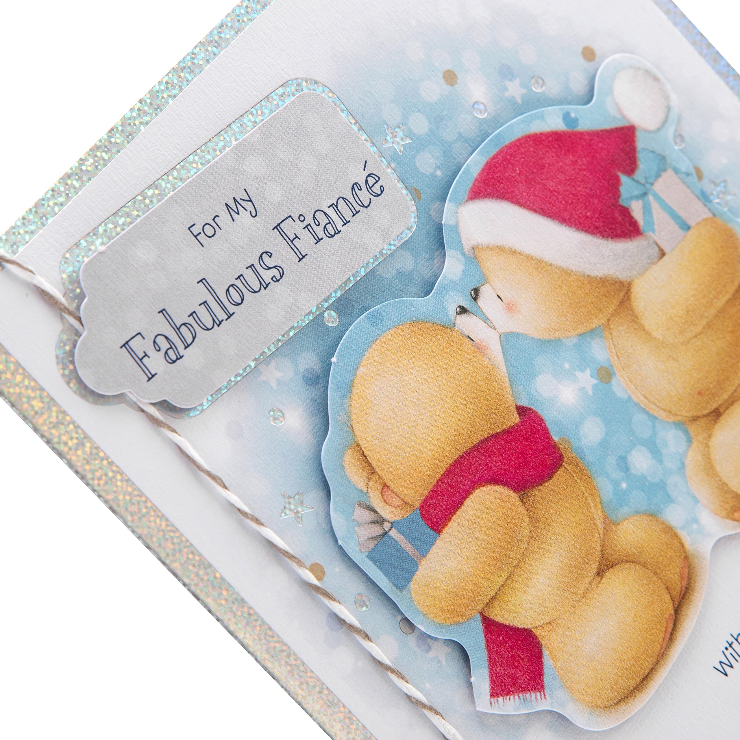 Hallmark Biglietto Di Natale Per Fidanzato - Forever Friends Con Banner 3D E Lamina Rossa
