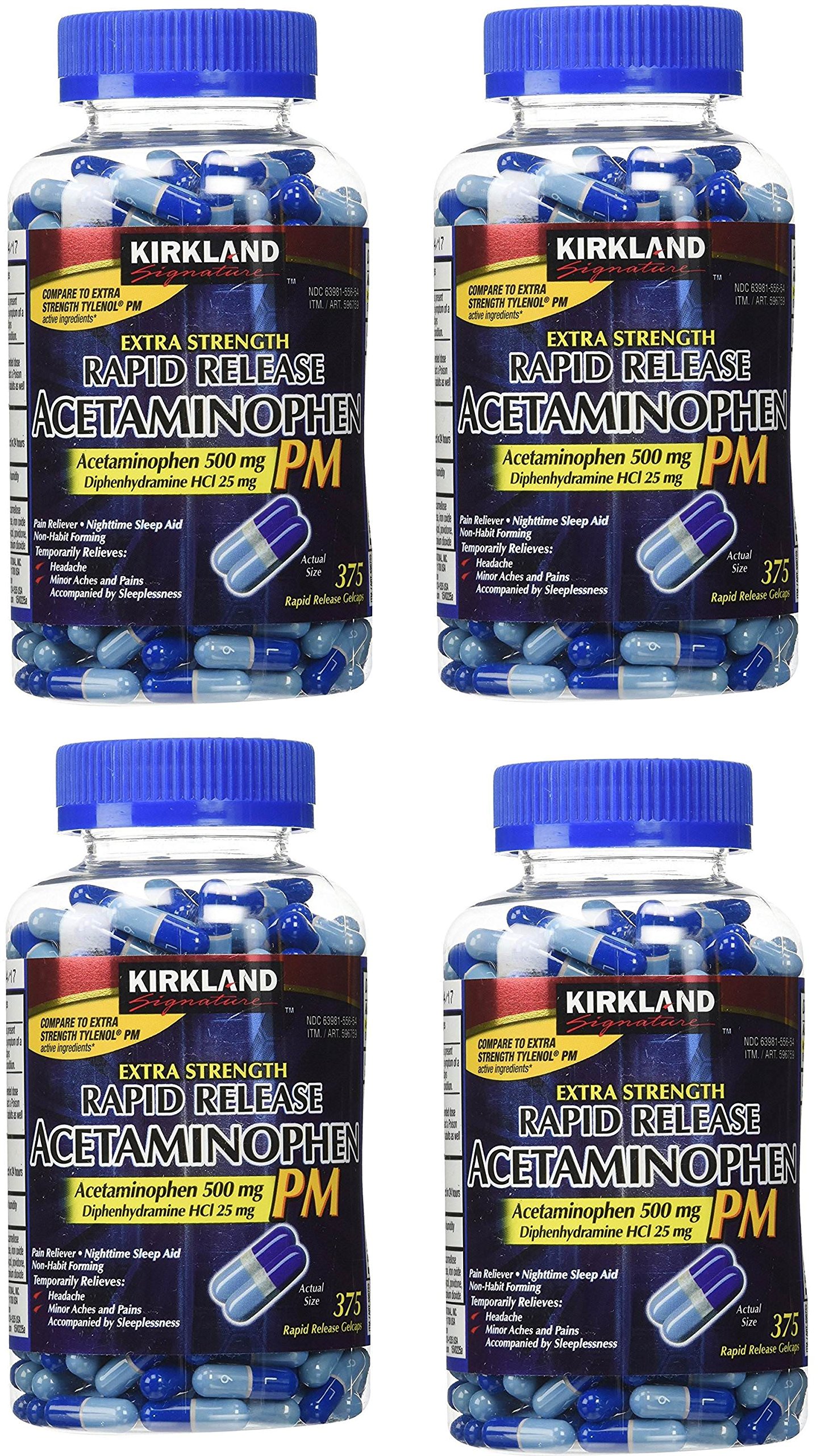 Kirkland Signature Cos11 ZoOxeo Extra Strength Rapid Release Acetaminophen 500mg Pm Pain Fever Reduc