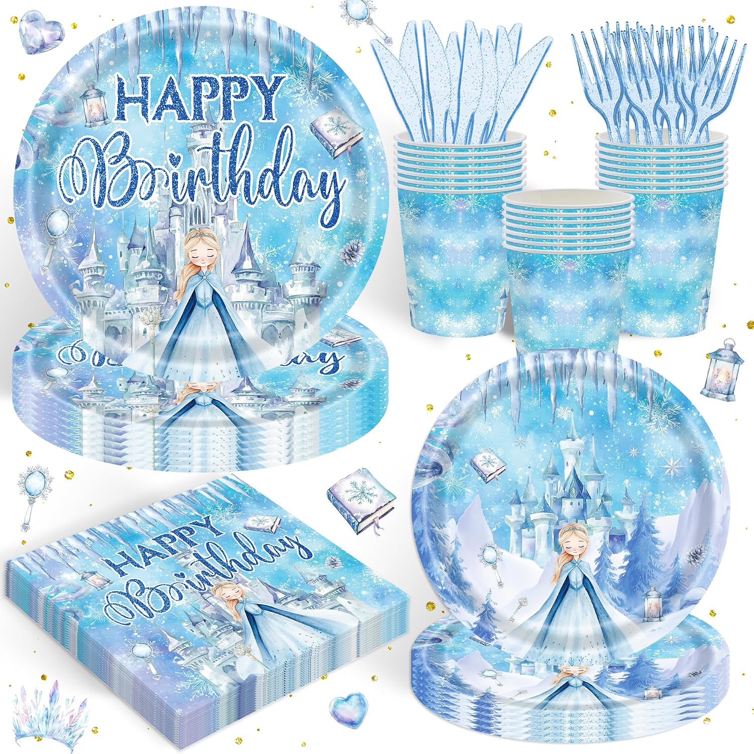 120 PCS Frozen Birthday Party Supplies Frozen Princess — free download