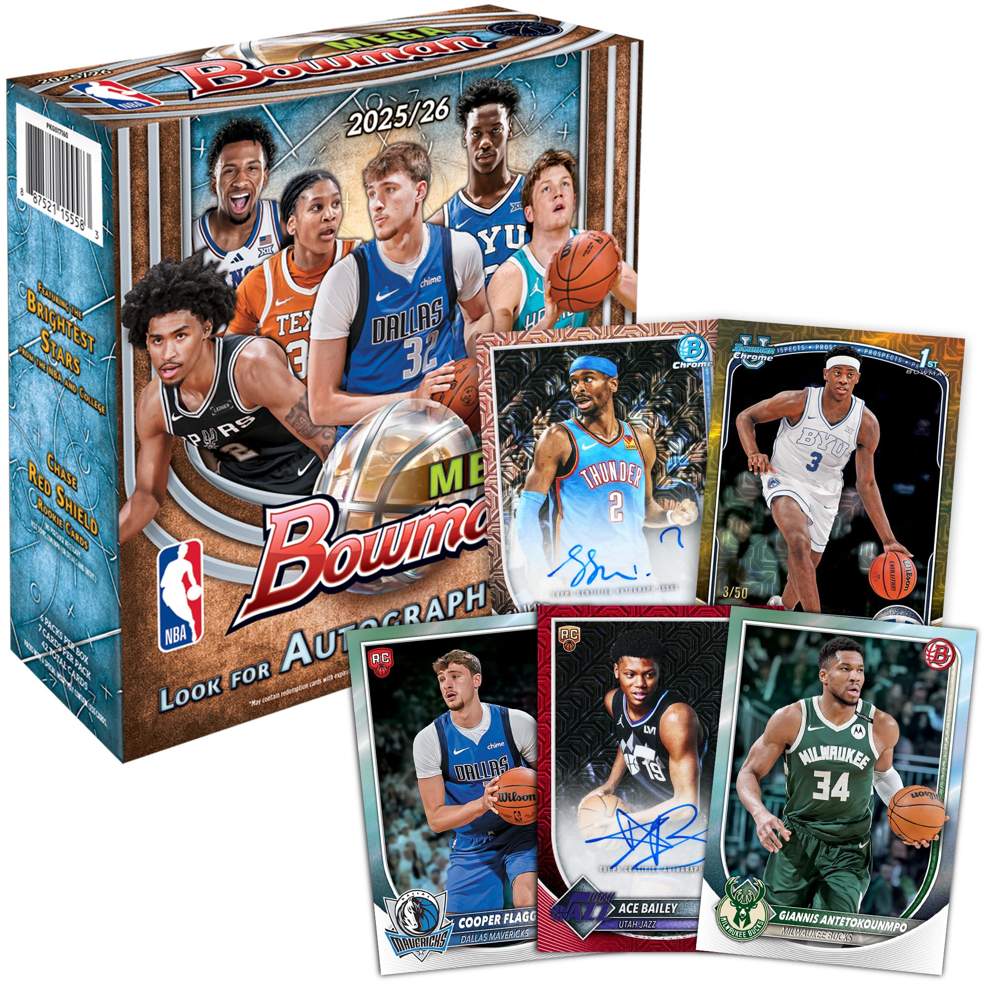 Ballon de basket Bowman 2025-26 - scellé en usine - Mega Box