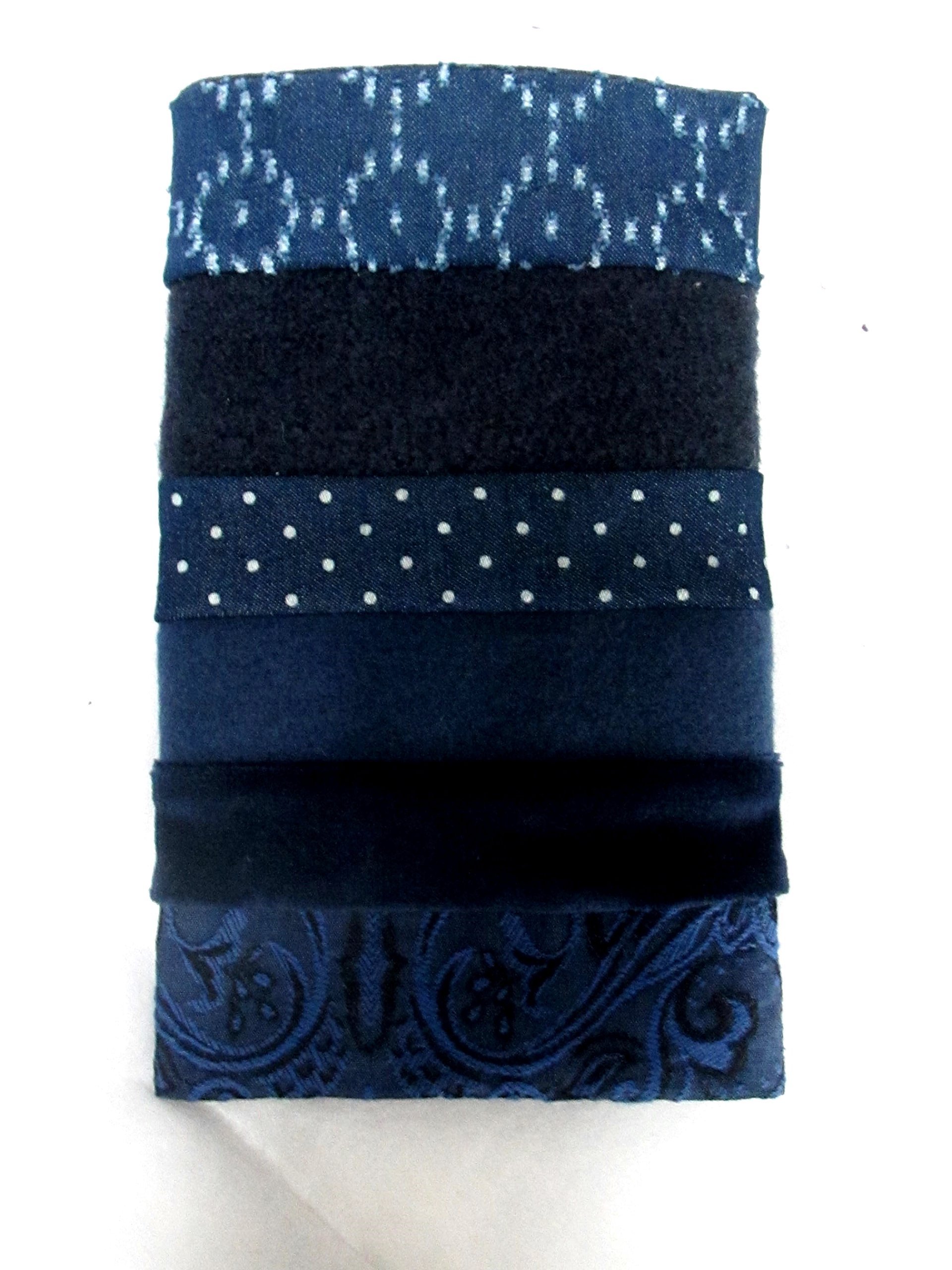 Stulpen, Pulswärmer, genäht, gefüttert,blau,dunkelblau