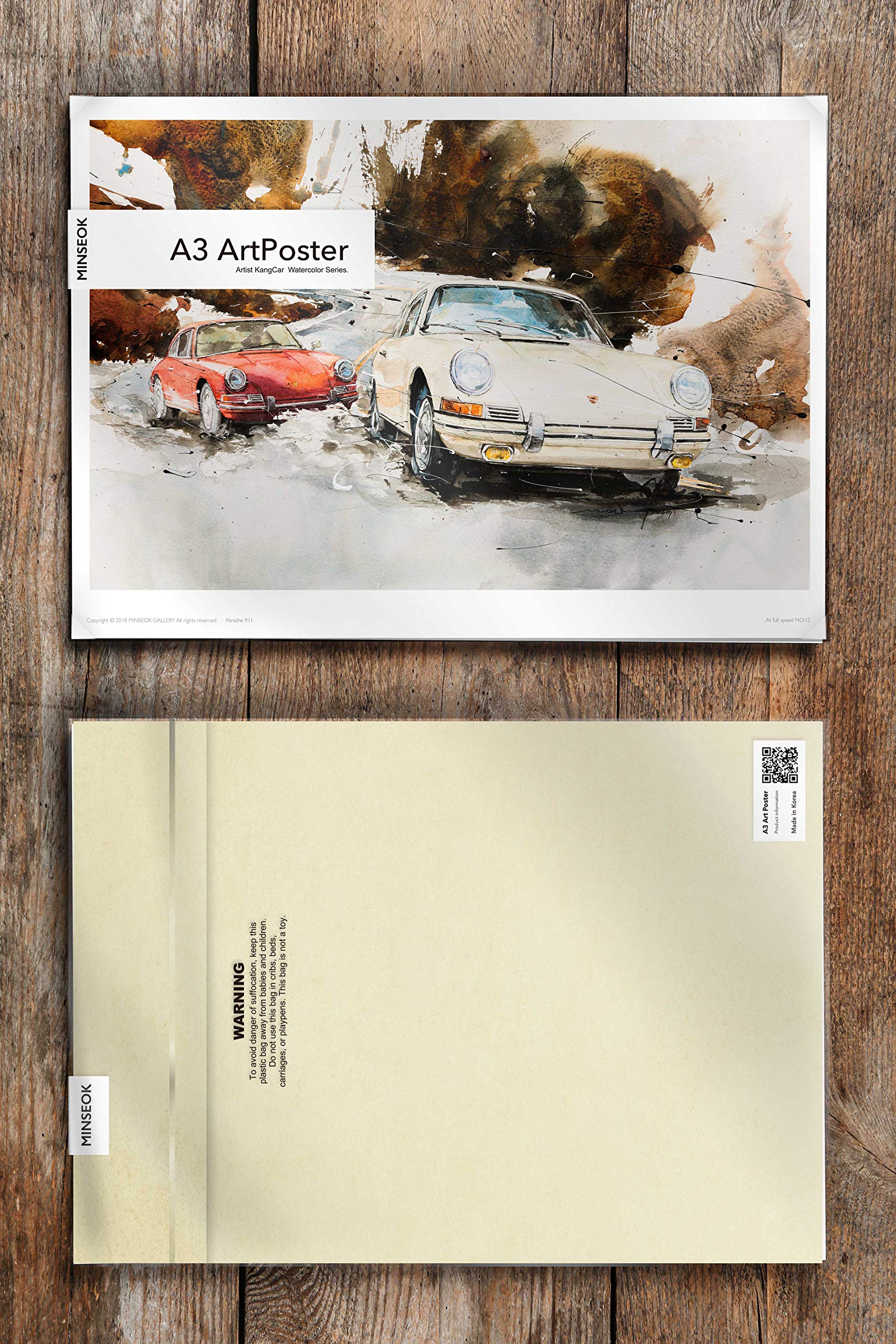 MINSEOK Old Car Poster Print | Premium A3 Art Poster (492x420mm