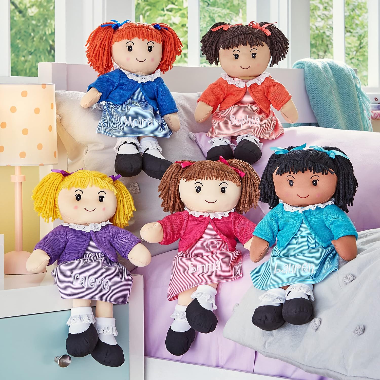 Let's Make Memories Personalized Rag Doll - Soft Doll for Kids - Light Brown Hair