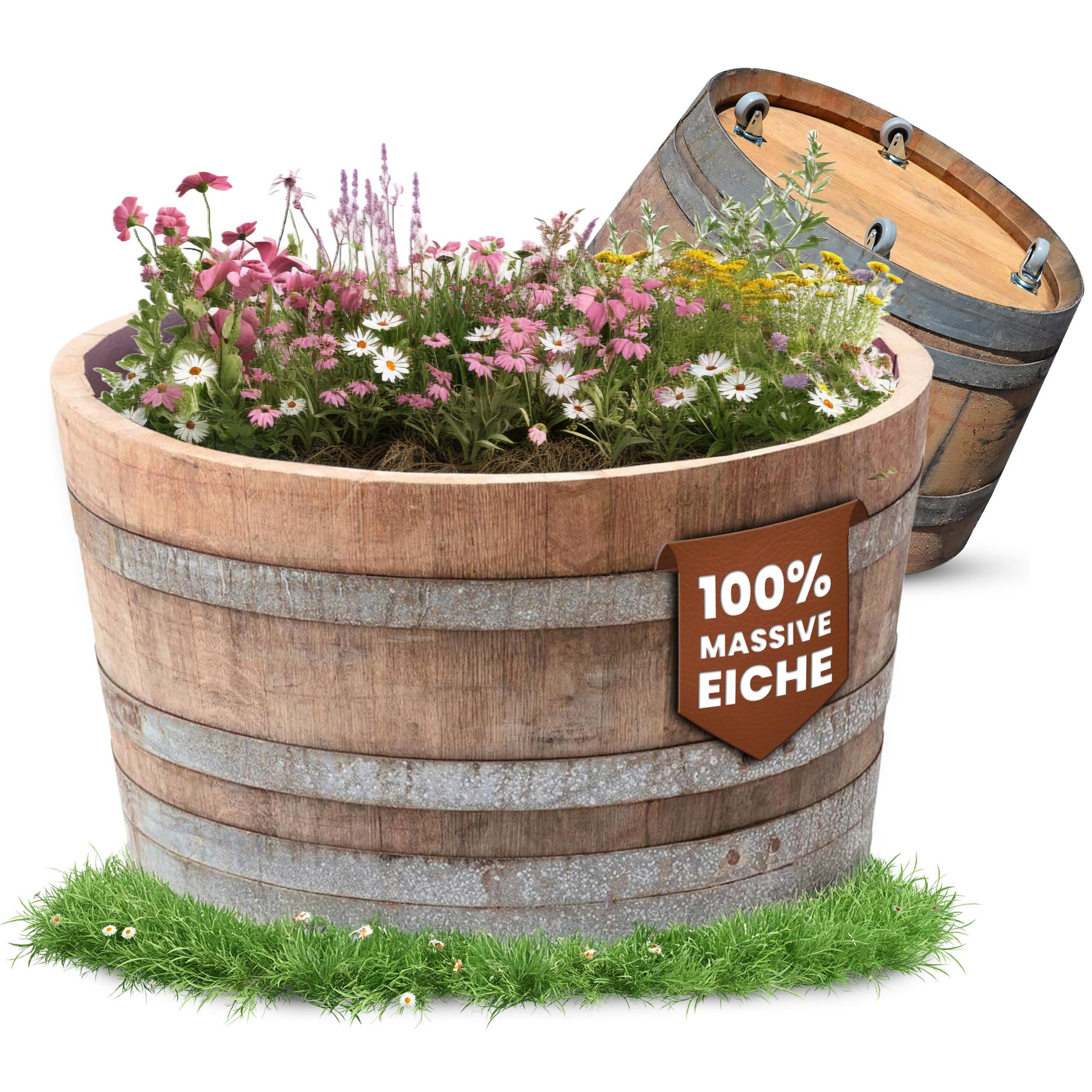 pflanztöpfe schwarz DBKD Outdoor Pflanztopf für Garten und Terrasse in Schwarz mit Rillen