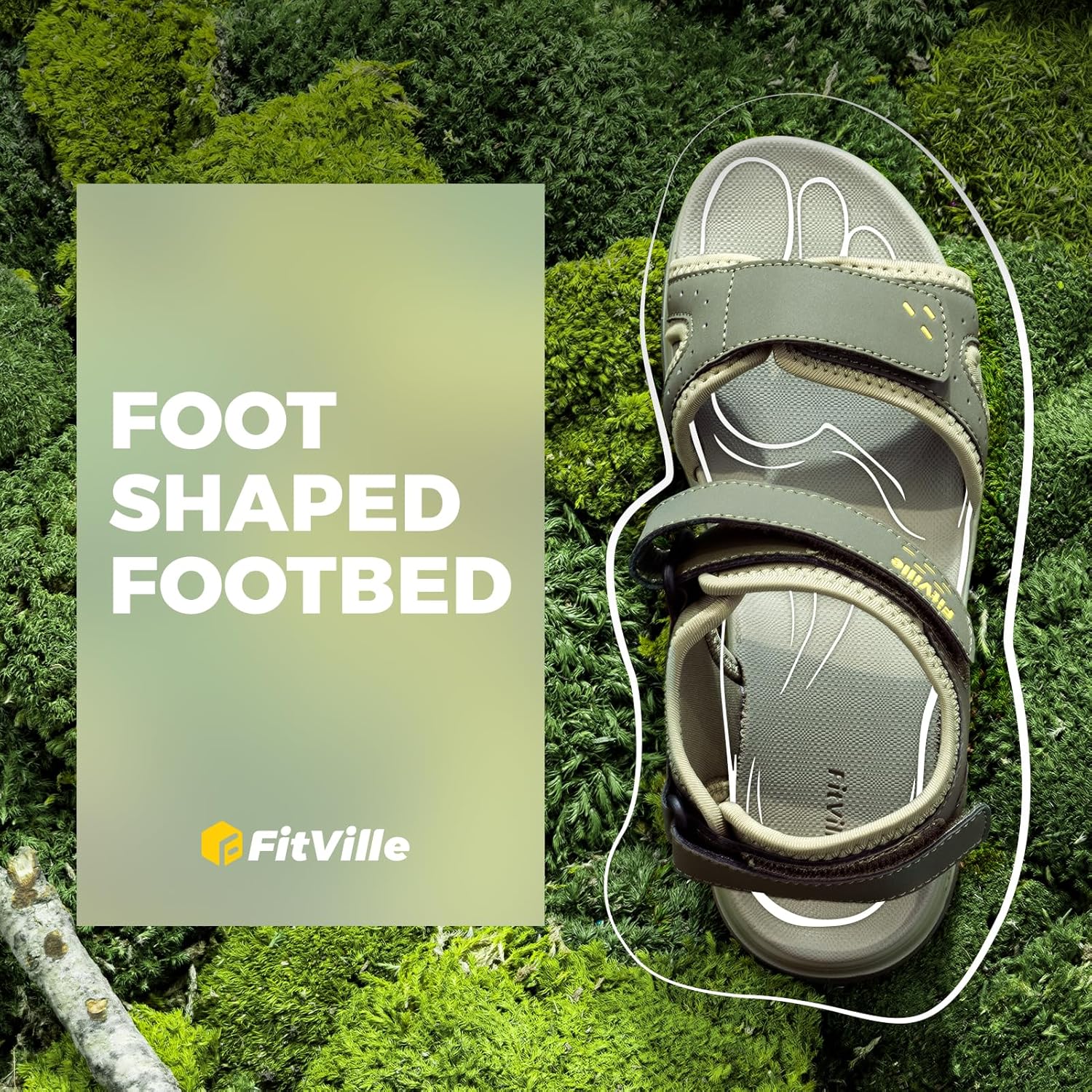 FitVille Women's Orthopedic Wide Sandals Strappy Arch Support Flat Sandals for Plantar Fasciitis & Swollen Feet | Adjustable Ankle Strap - Image 5