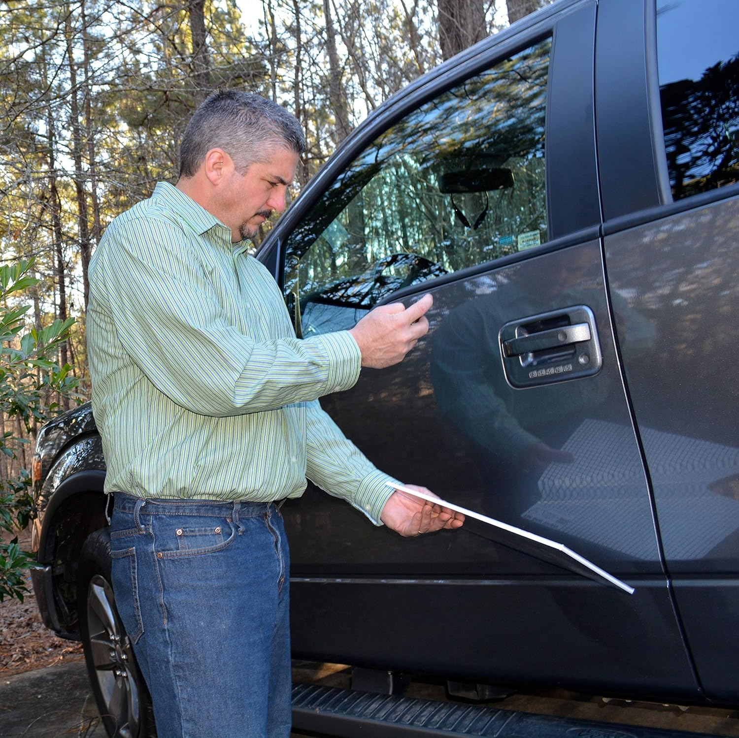 The Dent Viewer - Reflective Line Board Double Sided for Light & Dark Cars Durable Made in USA