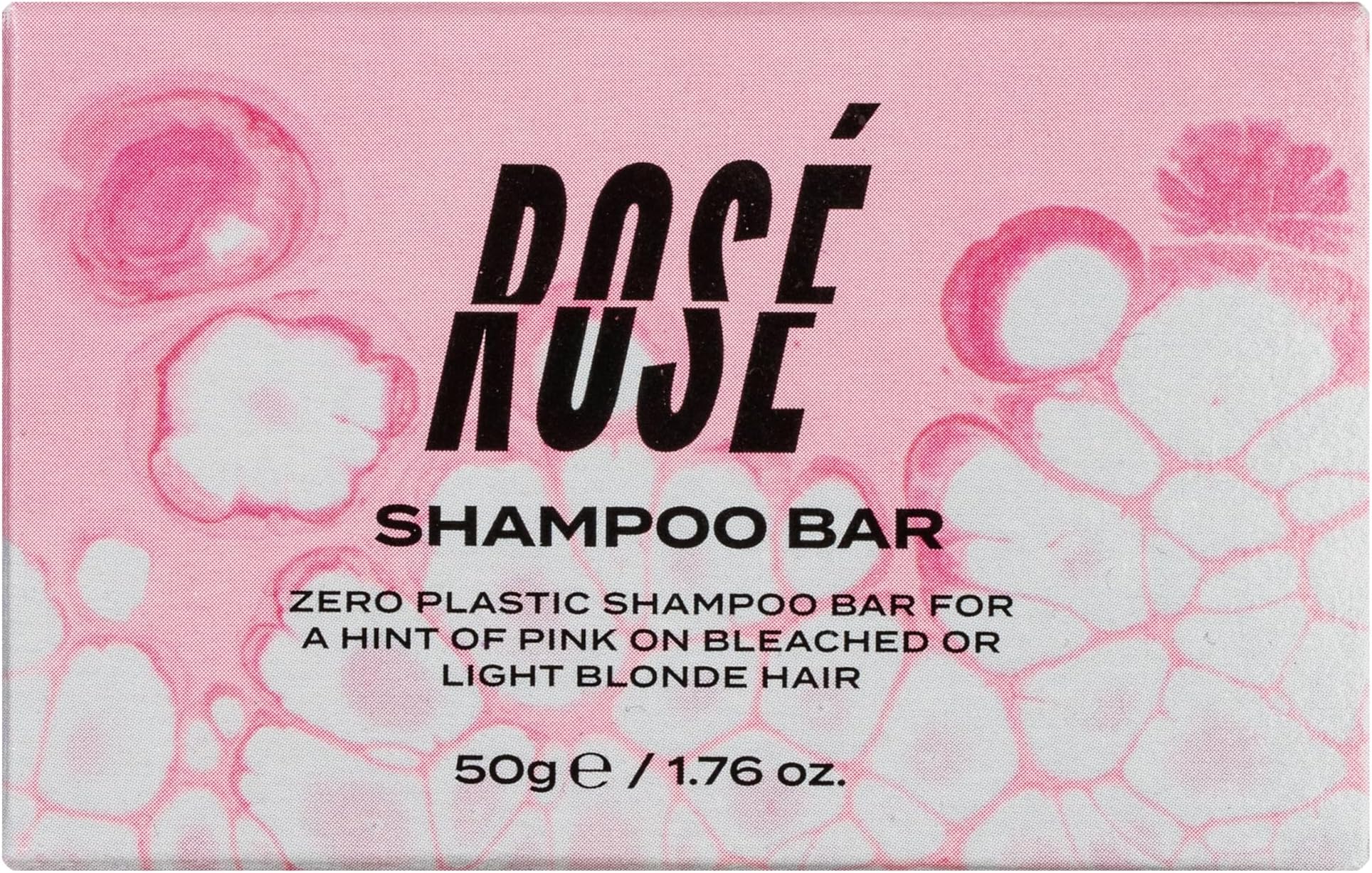 Rosé Toning Shampoo Bar, Soft Pink Color Depositing Formula for Bleached Hair, Gently Cleanses and Helps Build or Maintain Baby Pink Hair Color with Shea Butter 50g