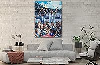 Vista 132 de SpiritualHands Póster de Lionel Messi, lienzo artístico de pared de Messi Argentina, carteles de fútbol de Leo Messi para dormitorio de niños