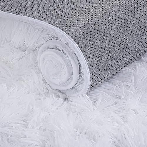 Miniatura 43 de HOMBYS Alfombra lanuda de 9 x 12 pies, alfombra de felpa ultra mullida de piel sintética grande para sala de estar, dormitorio, alfombra mullida