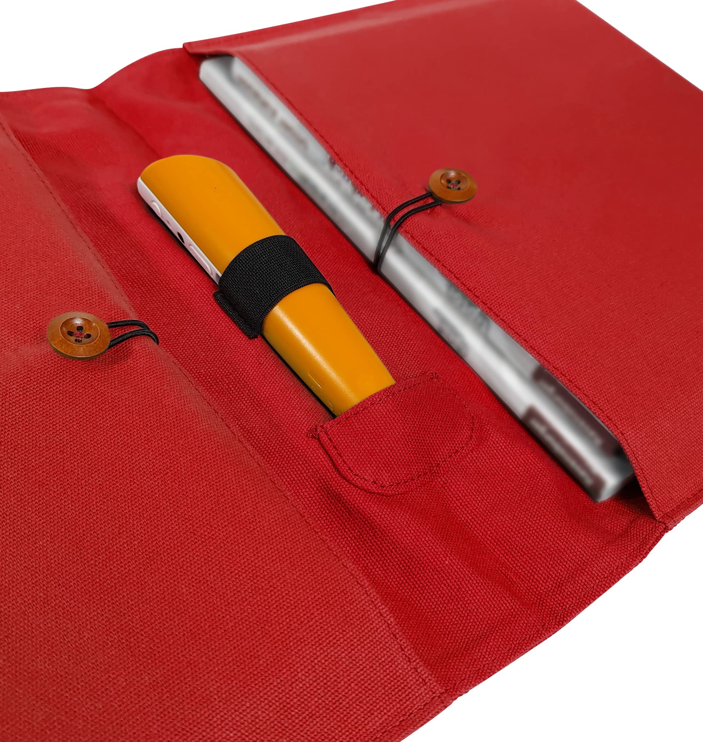 Tiptoi Tasche - Aufbewahrung für Stift und bis zu 4 Bücher - 100% Baumwolle - Ideal als Starterset - Hülle Aufbewahrung für Unterwegs - Zubehör (ROT)